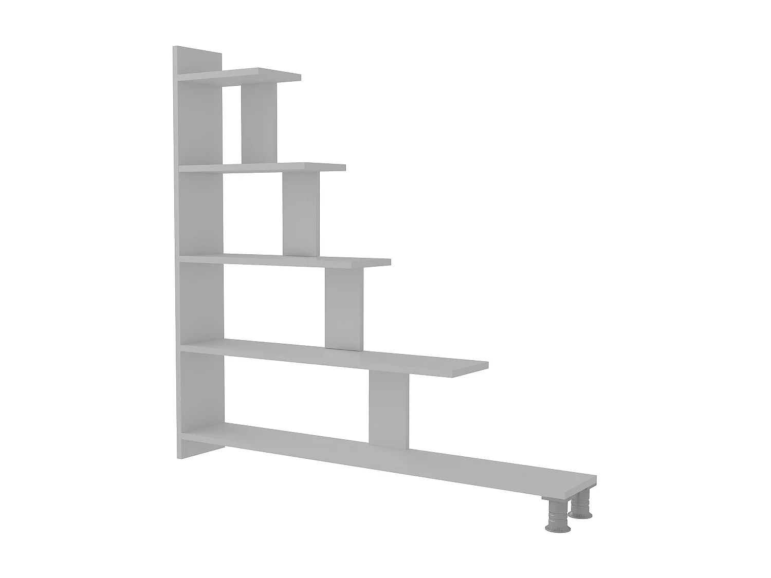 Estante moderna – 121,8 cm x 120 cm x 19,5 cm – Branca – Painéis de partículas revestidos de melamina