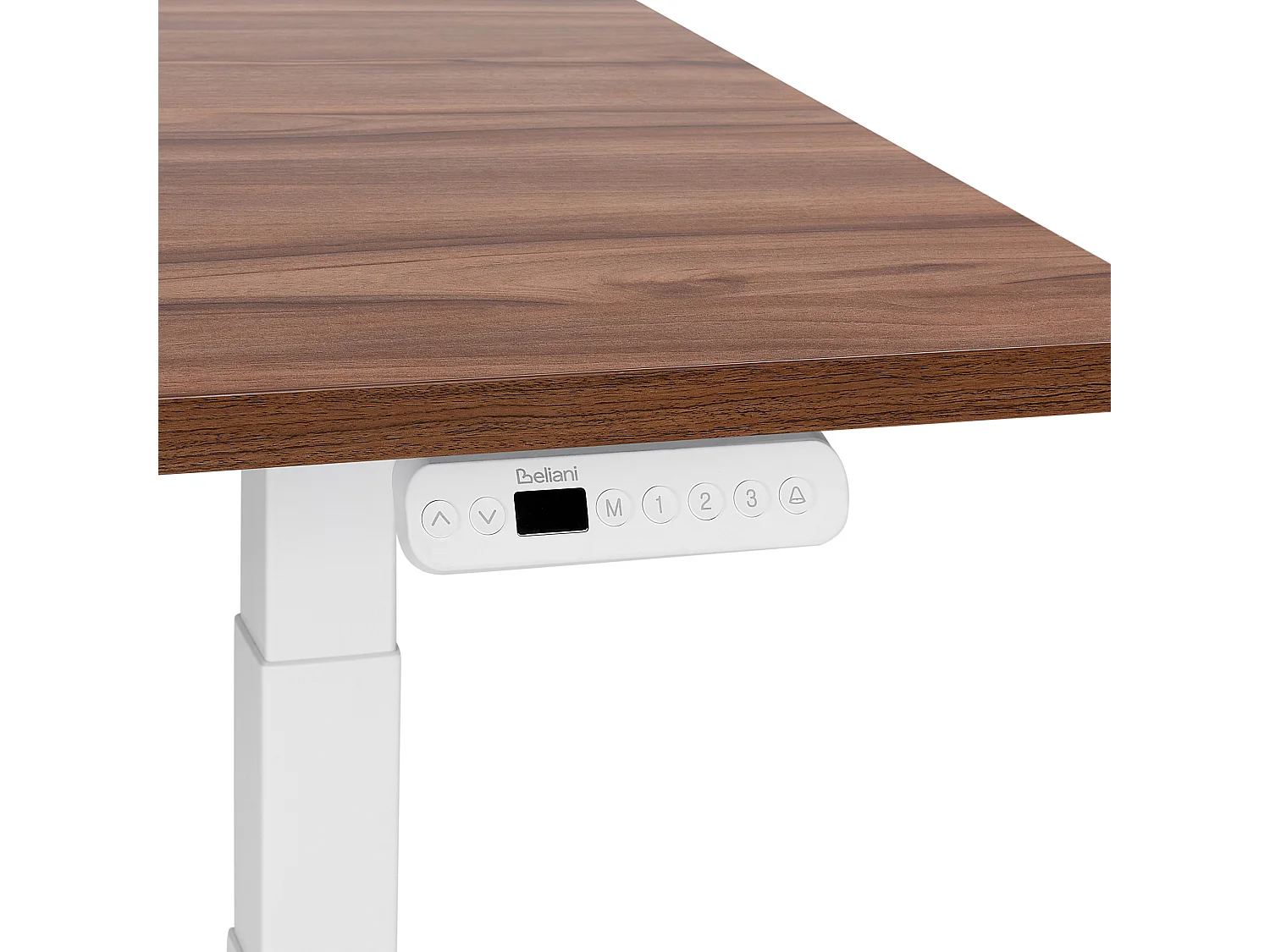 Biurko regulowane elektrycznie 180 x 80 cm ciemne drewno z białym DESTINES