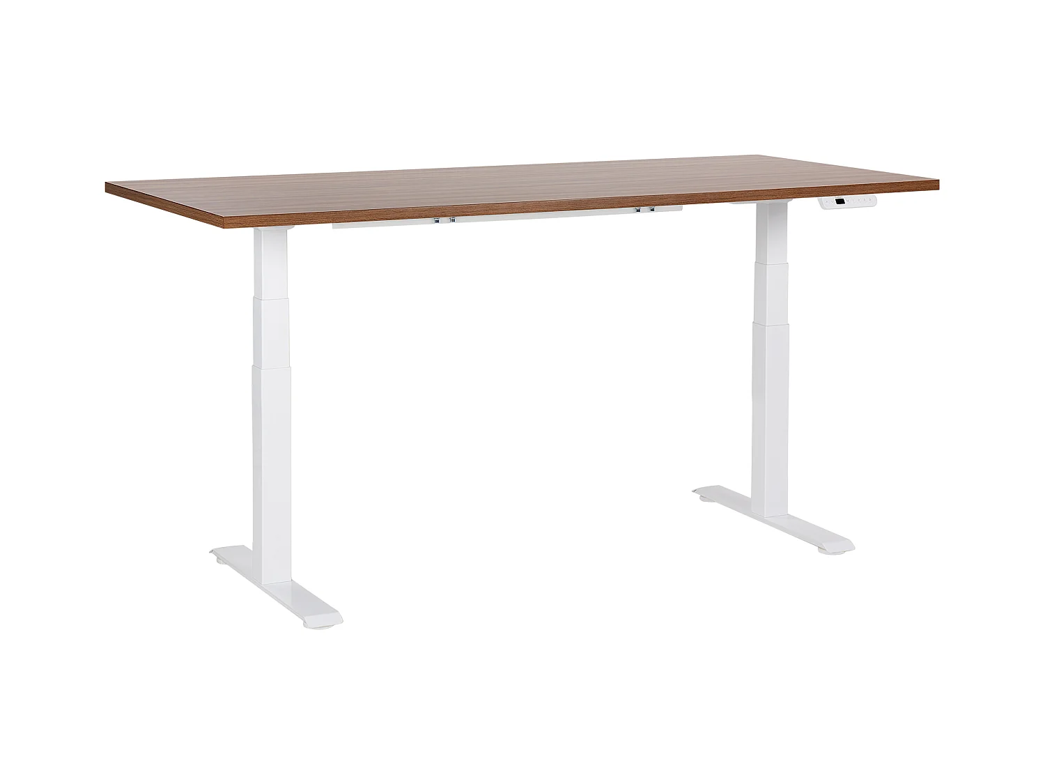 Bureau réglable en hauteur électriquement DESTINES Marron/blanc 180 cm 80 cm
