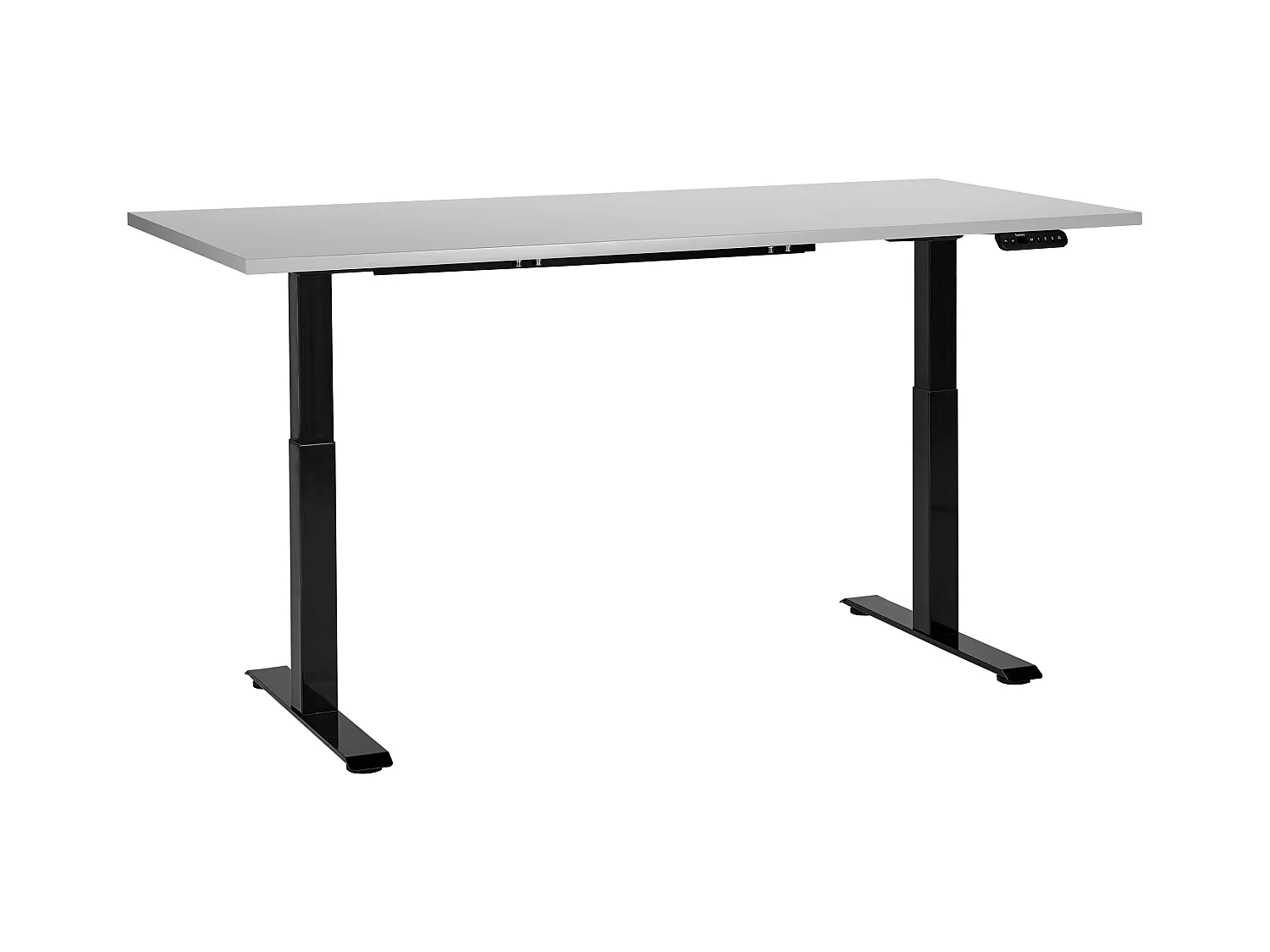 Bureau réglable en hauteur électriquement DESTINES Gris/noir 180 cm 80 cm