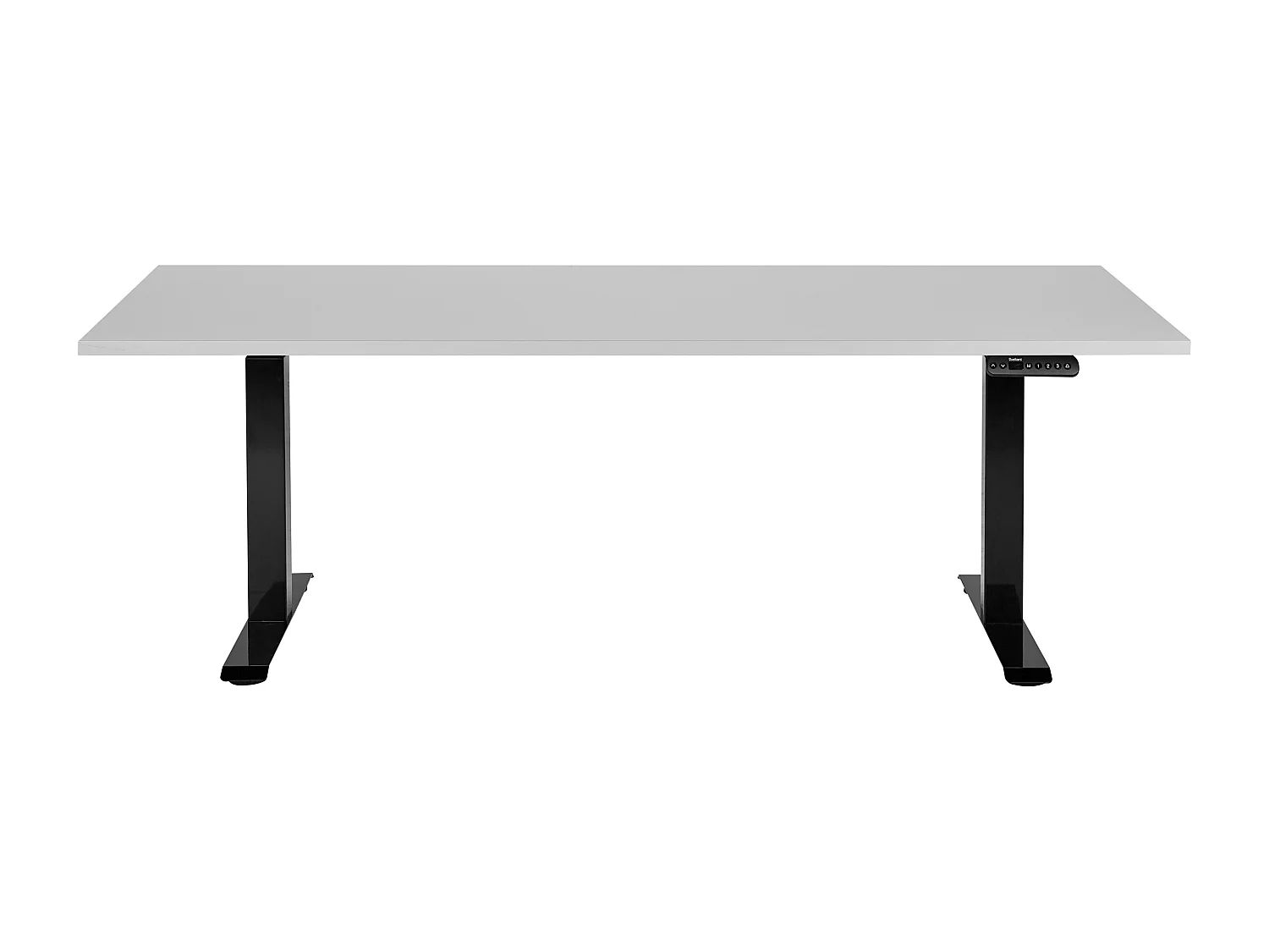 Secretária elevatória eletricamente ajustável cinzenta e preta 180 x 80 cm DESTINES