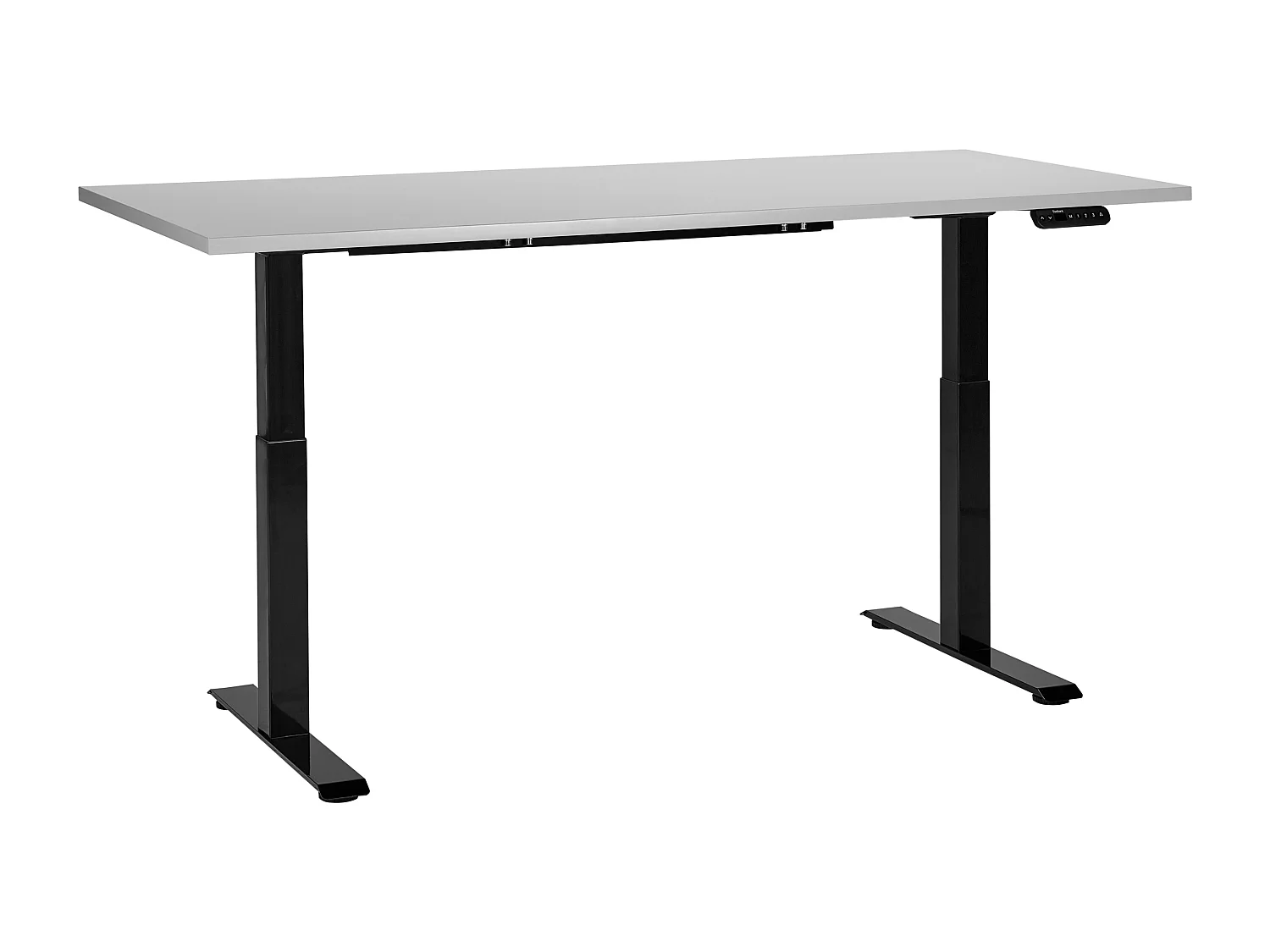 Bureau réglable en hauteur électriquement DESTINES Gris/noir 180 cm 80 cm