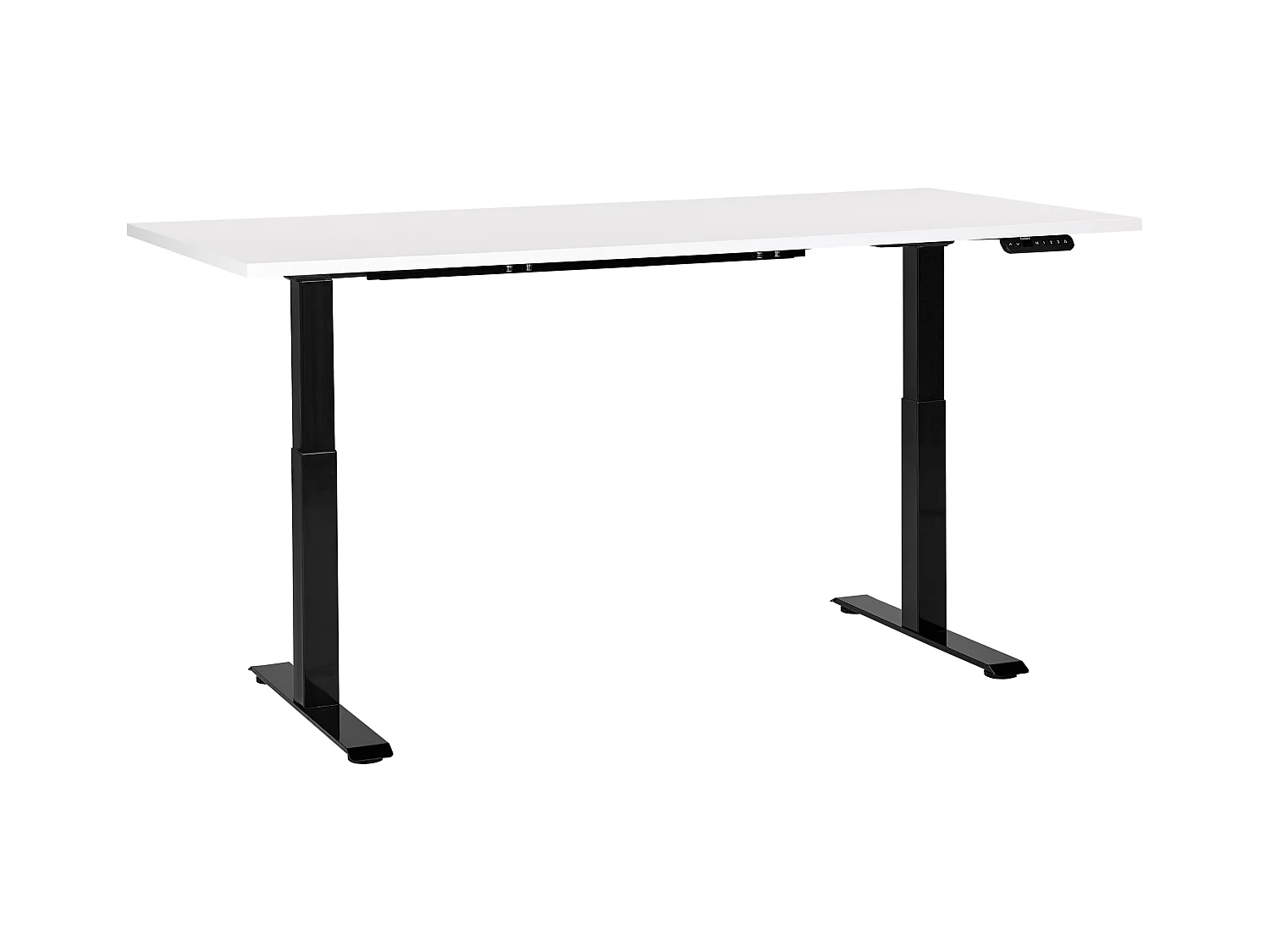 Bureau réglable en hauteur électriquement DESTINES Blanc/noir 180 cm 80 cm