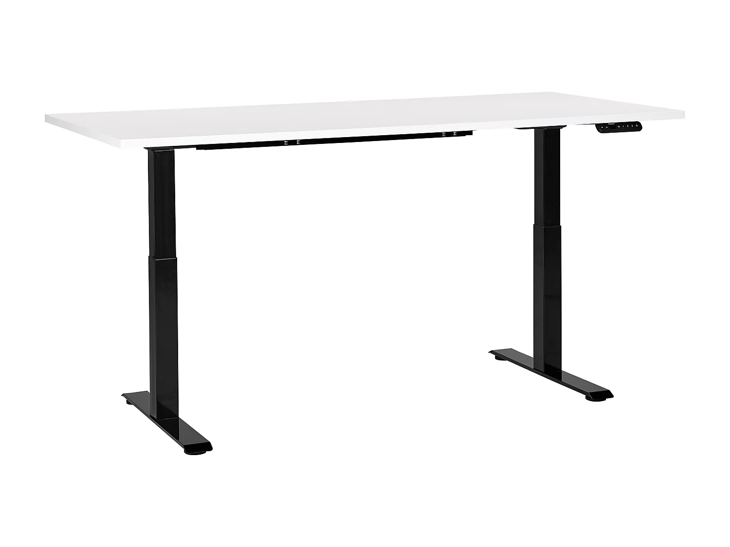 Bureau réglable en hauteur électriquement DESTINES Blanc/noir 180 cm 80 cm