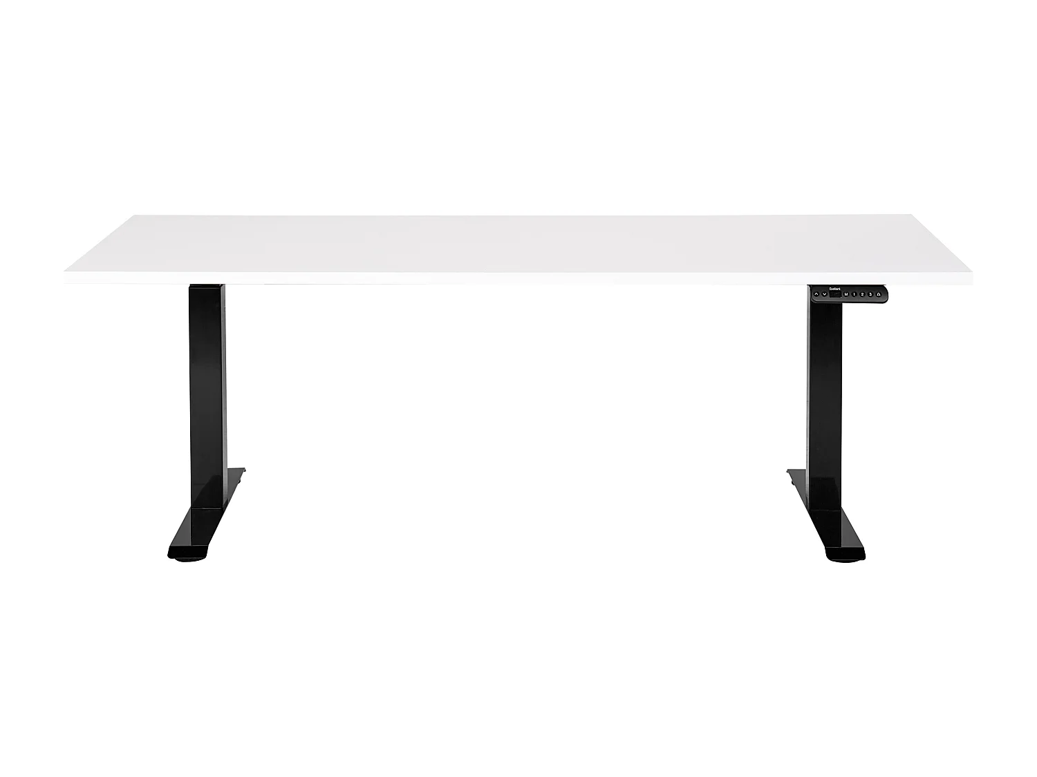 Scrivania regolabile elettricamente bianco e nero 180 x 80 cm DESTINES