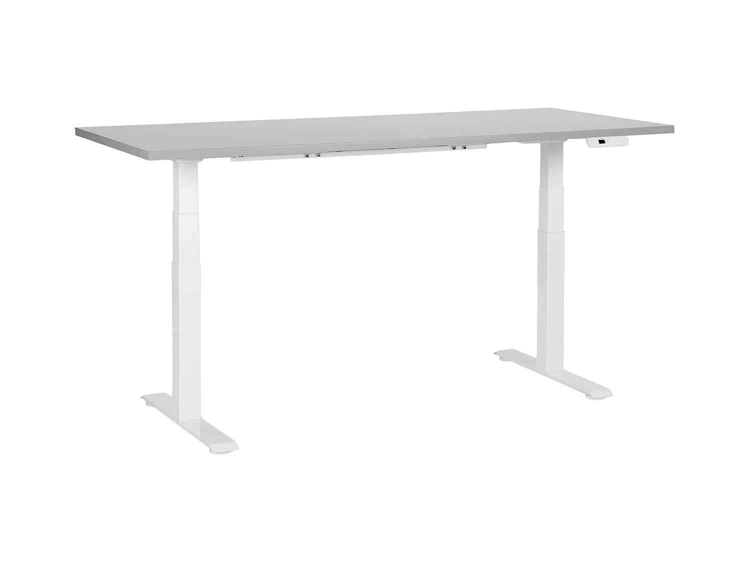 Bureau réglable en hauteur électriquement DESTINES Gris/blanc 180 cm 80 cm