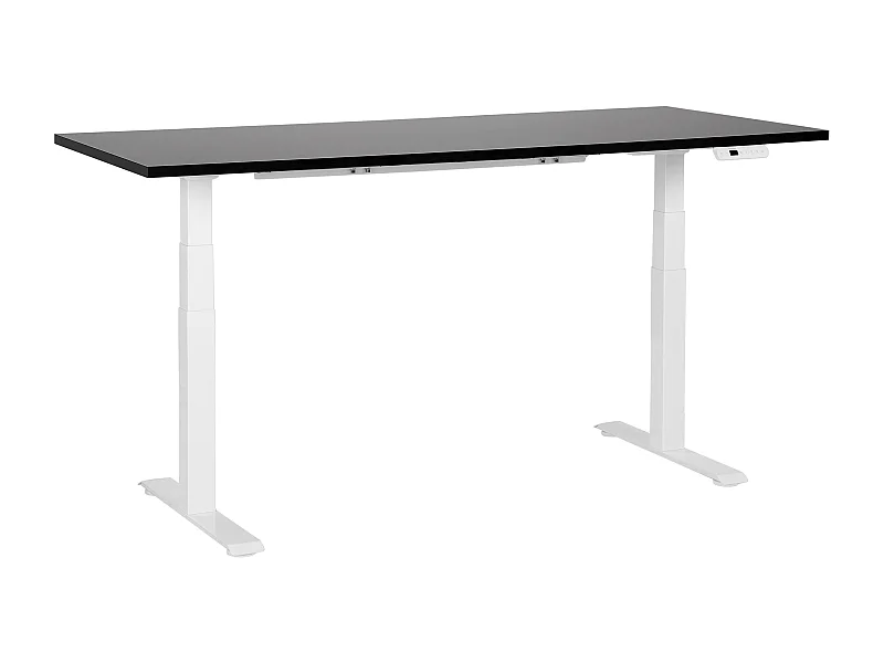 Biurko regulowane elektrycznie 180 x 80 cm czarno-białe DESTINES