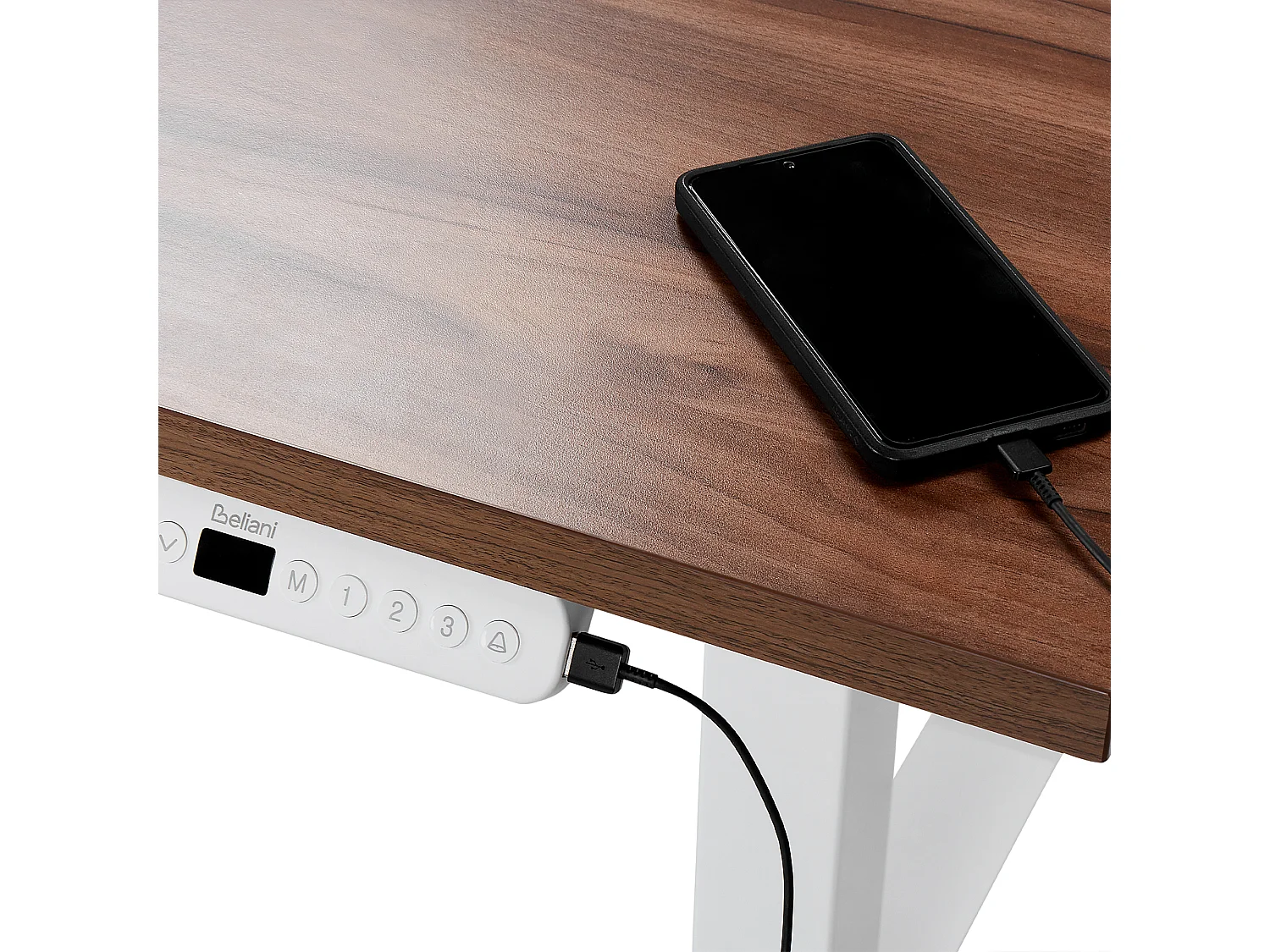 Bureau elektrisch verstelbaar wit 180 x 80v cm DESTINES