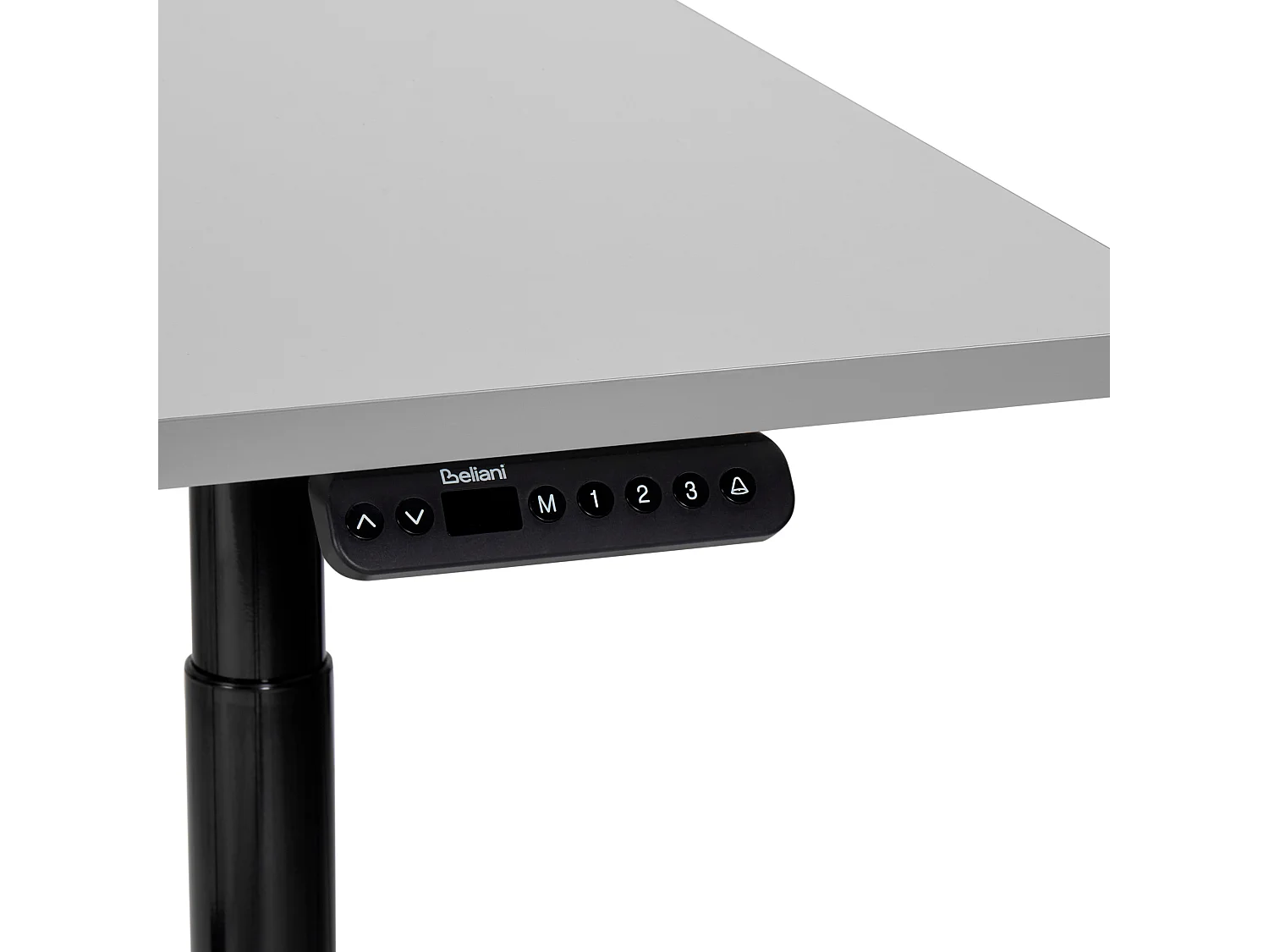 Elektrisch höhenverstellbarer Schreibtisch USB grau/schwarz 180x80 cm DESTINAS