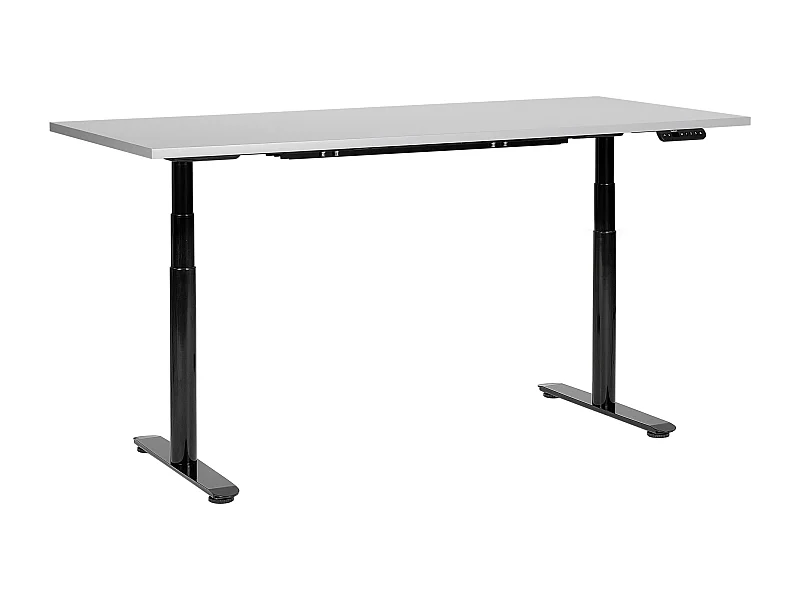 Bureau réglable en hauteur électriquement DESTINAS Gris/noir 180 cm 80 cm