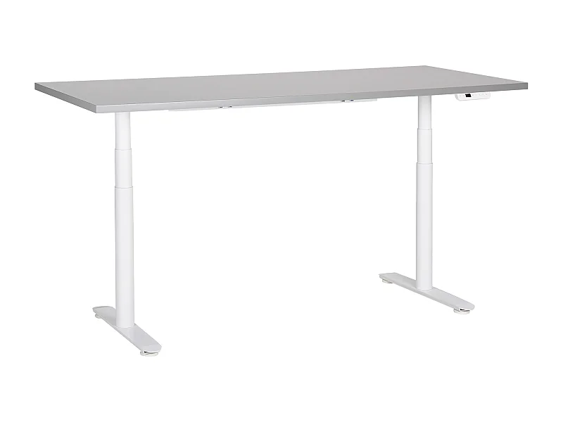 Bureau réglable en hauteur électriquement DESTINAS Gris/blanc 180 cm 80 cm