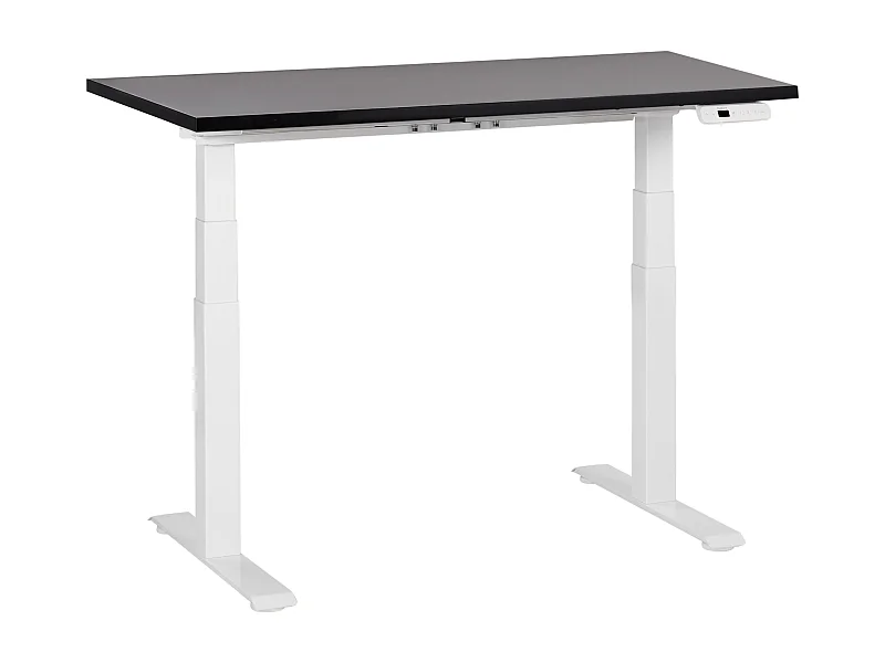 Elektrisch höhenverstellbarer Schreibtisch USB schwarz/weiß 120x72 cm DESTINES