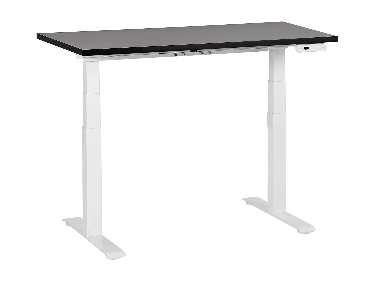 Elektrisch höhenverstellbarer Schreibtisch USB schwarz/weiß 120x72 cm DESTINES