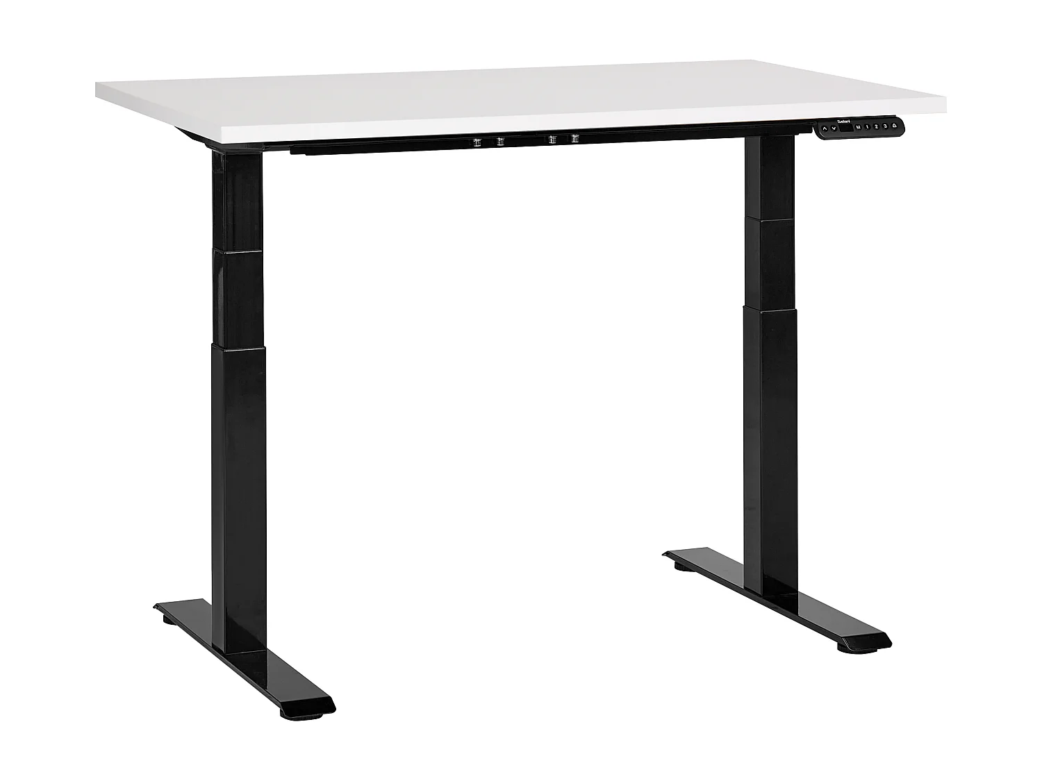 Biurko regulowane elektrycznie 120 x 72 cm biało-czarne DESTINES