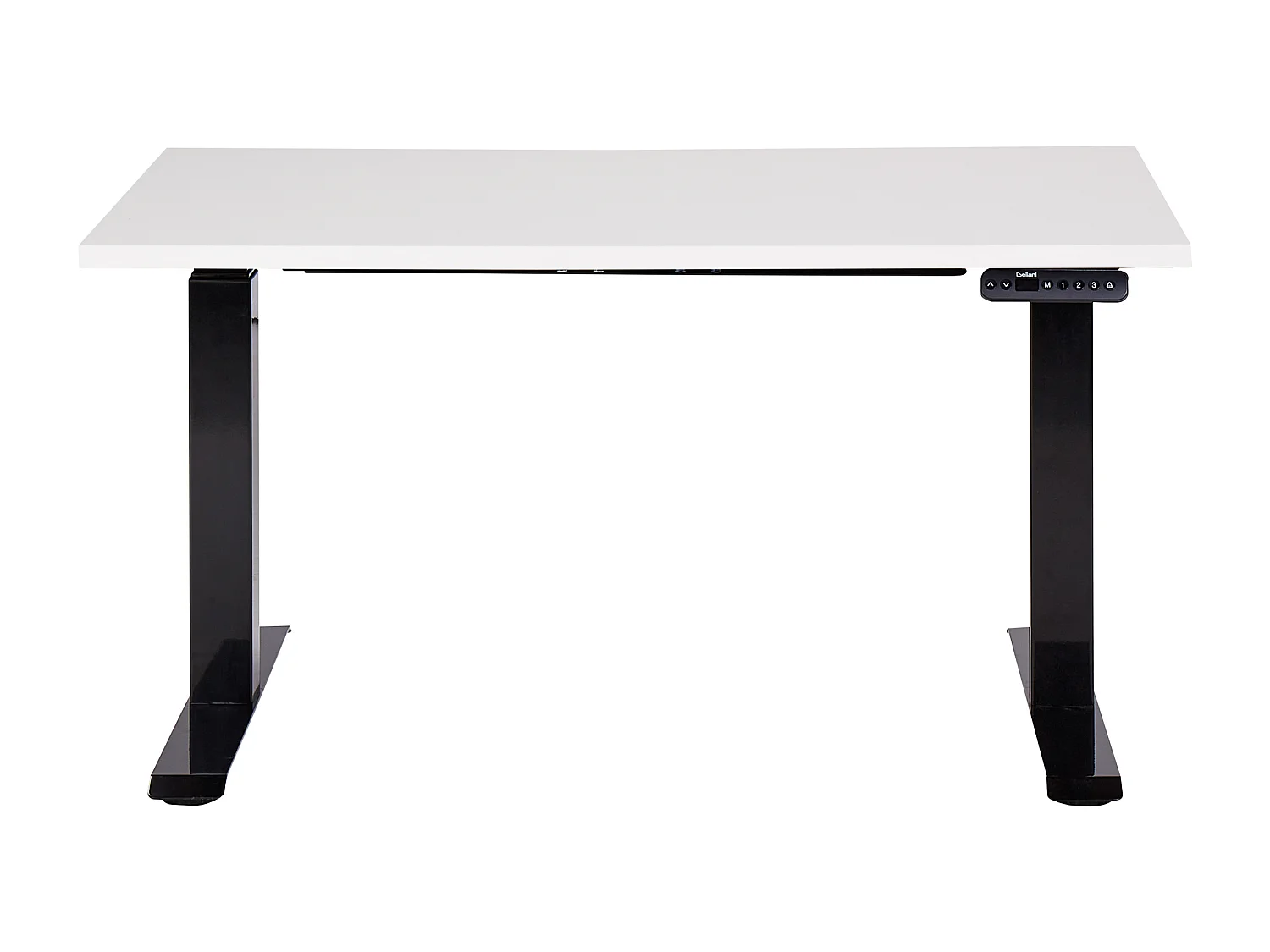 Bureau réglable en hauteur électriquement DESTINES Blanc/noir 120 cm 72 cm