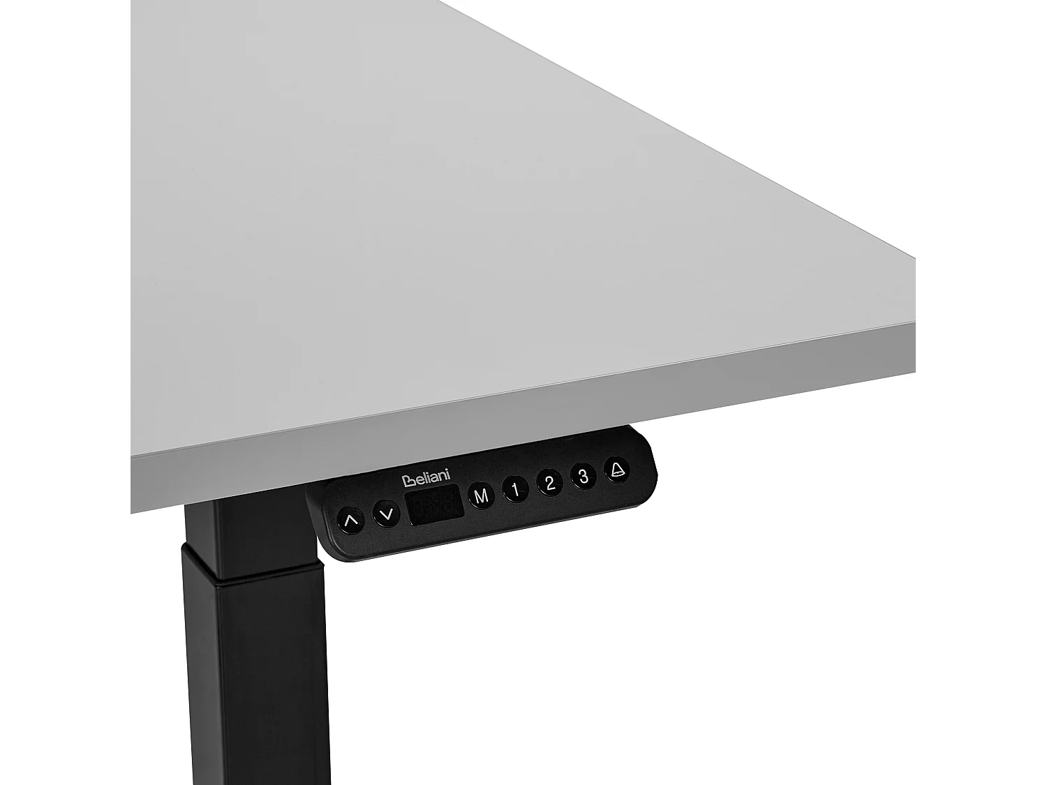 Bureau réglable en hauteur électriquement DESTINES Gris/noir 160 cm 72 cm