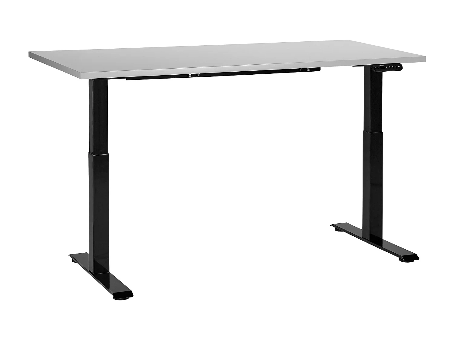 Bureau réglable en hauteur électriquement DESTINES Gris/noir 160 cm 72 cm