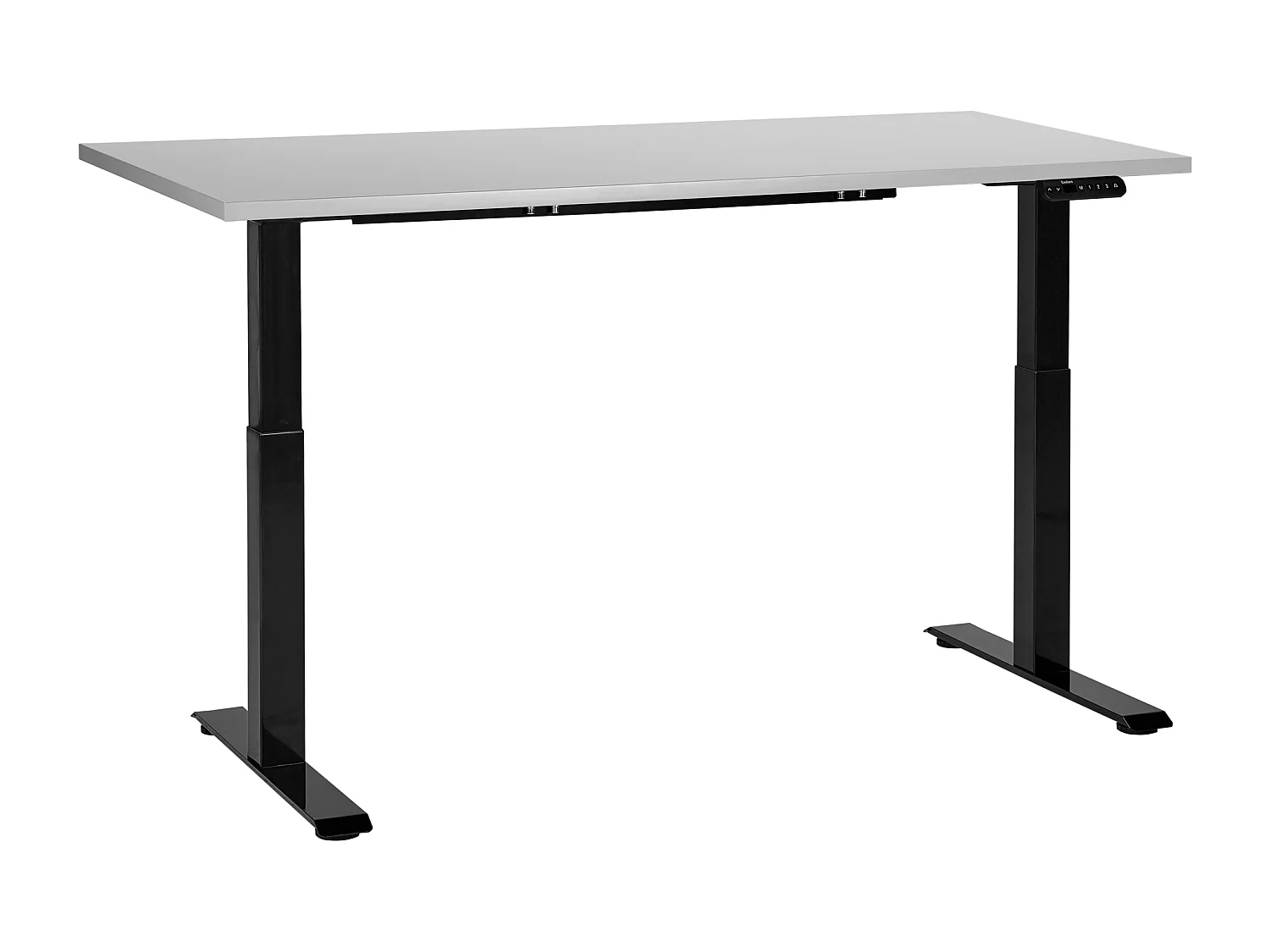 Secretária elevatória eletricamente ajustável cinzenta e preta 160 x 72 cm DESTINES