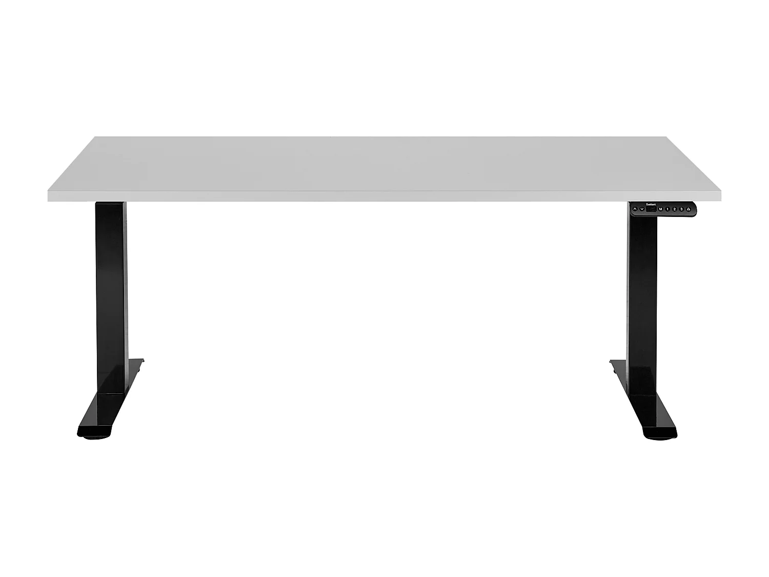 Secretária elevatória eletricamente ajustável cinzenta e preta 160 x 72 cm DESTINES