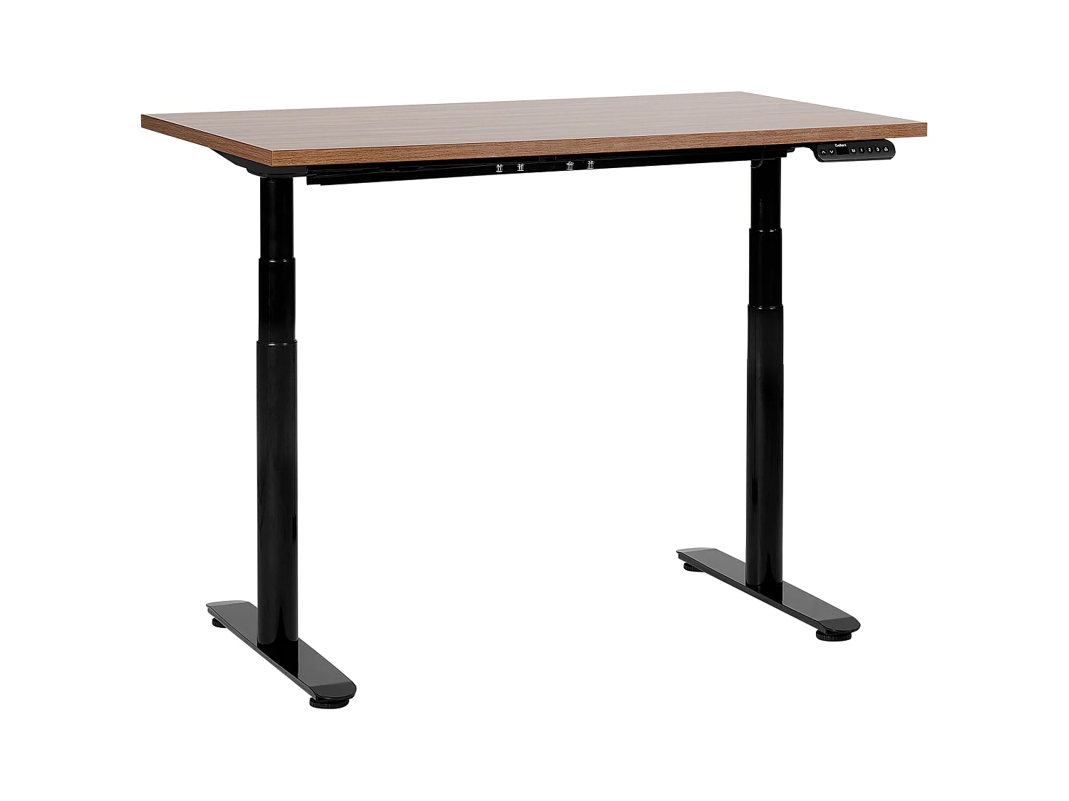 Bureau réglable en hauteur électriquement DESTINAS Marron/noir 120 cm 72 cm
