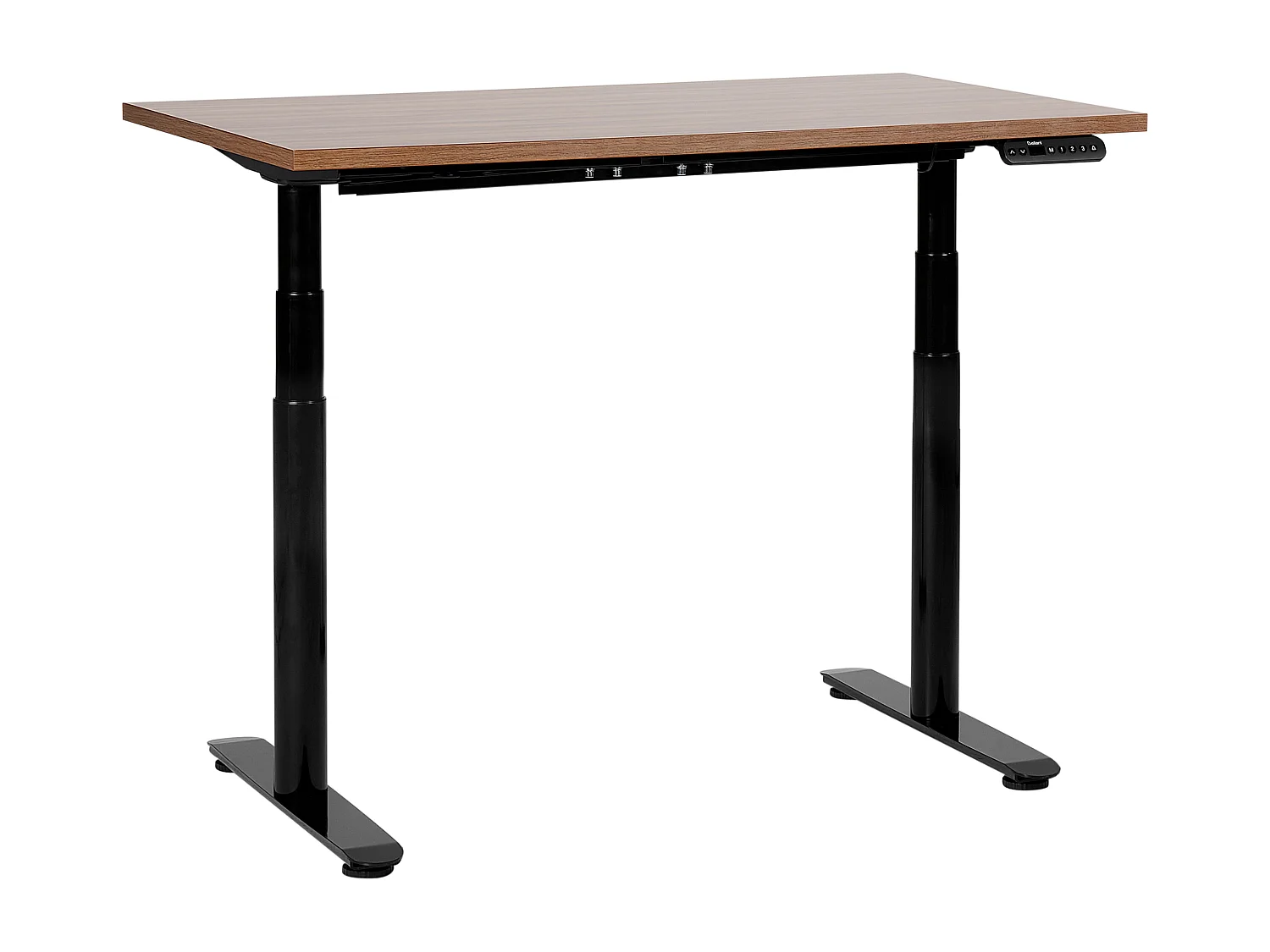 Bureau réglable en hauteur électriquement DESTINAS Marron/noir 120 cm 72 cm