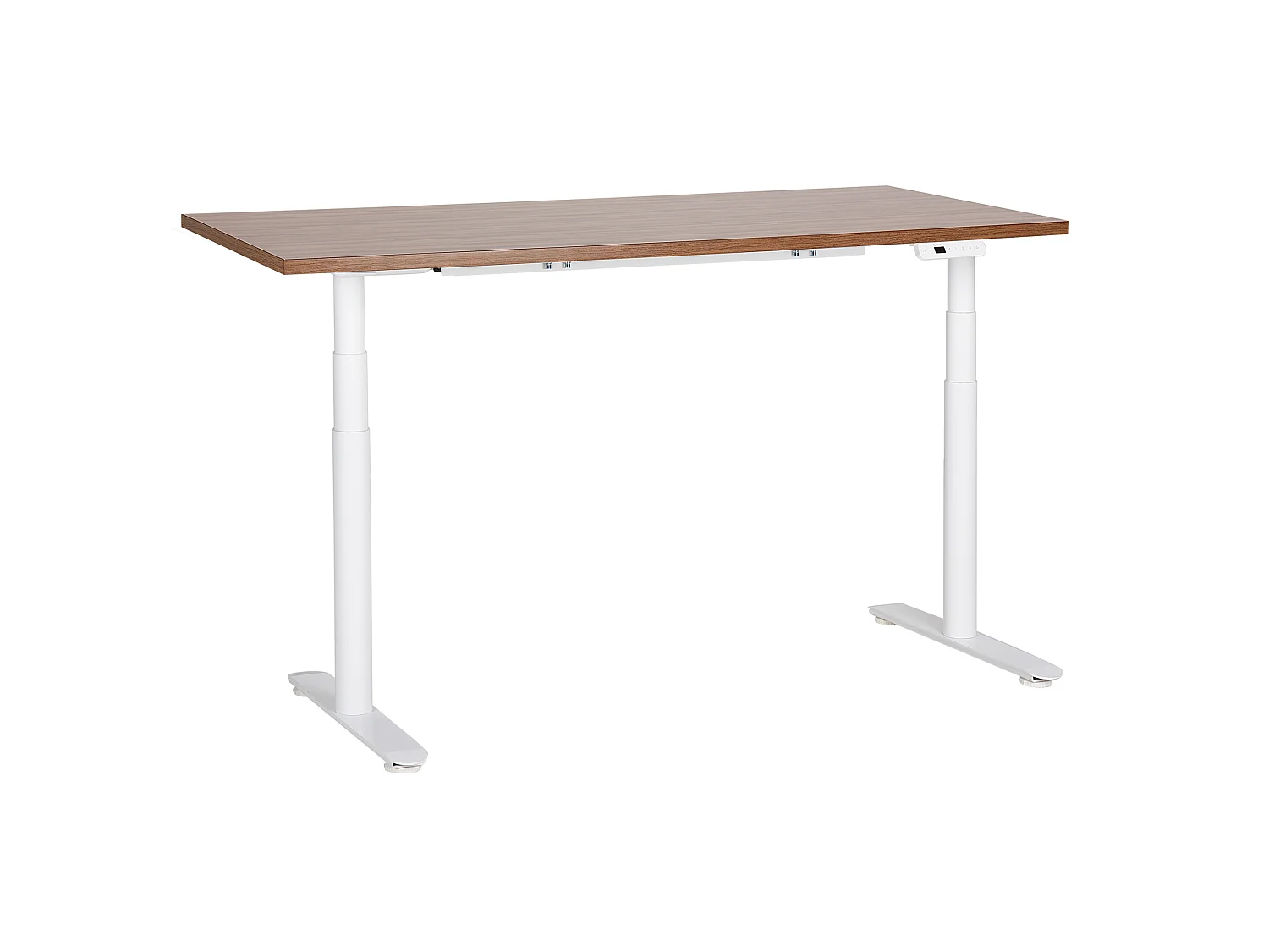Scrivania regolabile elettricamente marrone scuro e bianco 160 x 72 cm DESTINAS