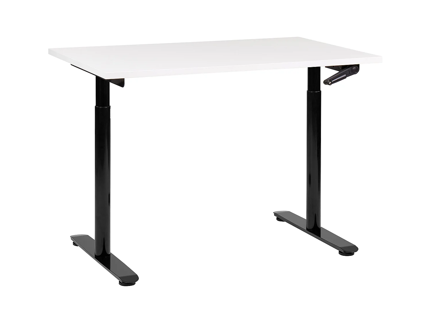 Bureau réglable en hauteur manuellement DESTINAS Blanc/noir 120 cm 72 cm