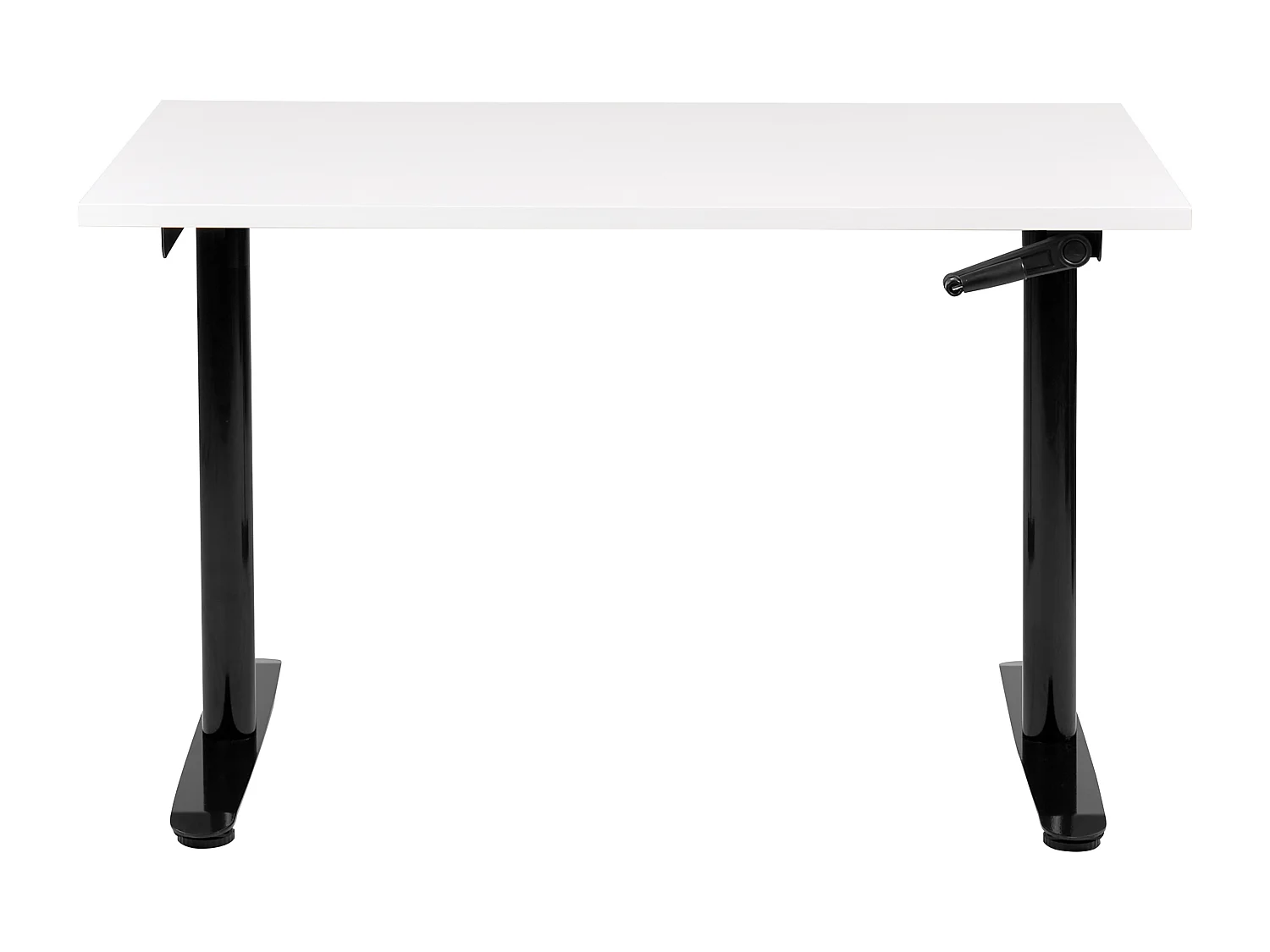 Höhenverstellbarer Schreibtisch mit Kurbel weiß/schwarz 120x72 cm DESTINAS