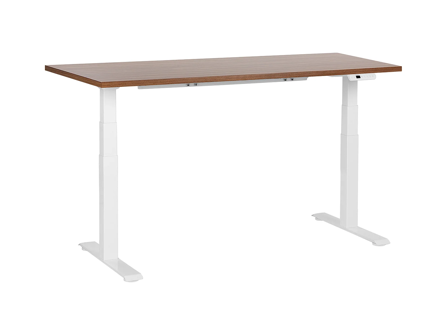 Bureau réglable en hauteur électriquement DESTINES Marron/blanc 160 cm 72 cm