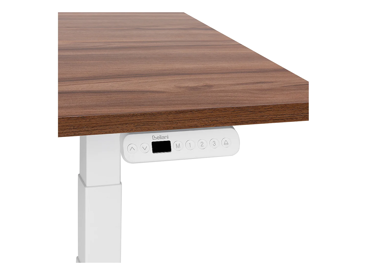 Elektrisch höhenverstellbarer Schreibtisch USB braun/weiß 160x72 cm DESTINES