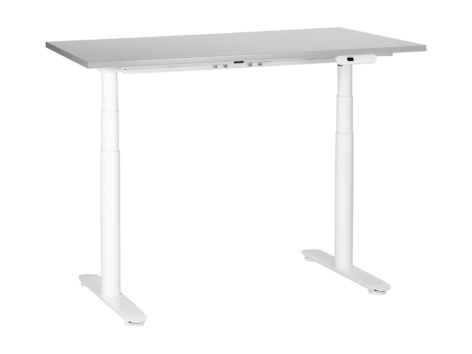 Biurko regulowane elektrycznie 120 x 72 cm szaro-białe DESTINAS