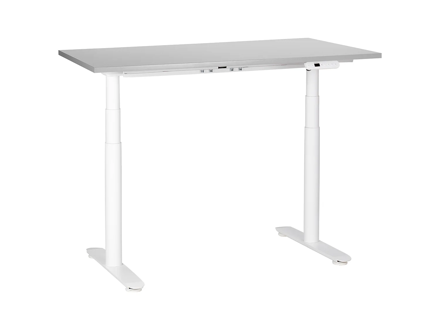 Bureau réglable en hauteur électriquement DESTINAS Gris/blanc 120 cm 72 cm