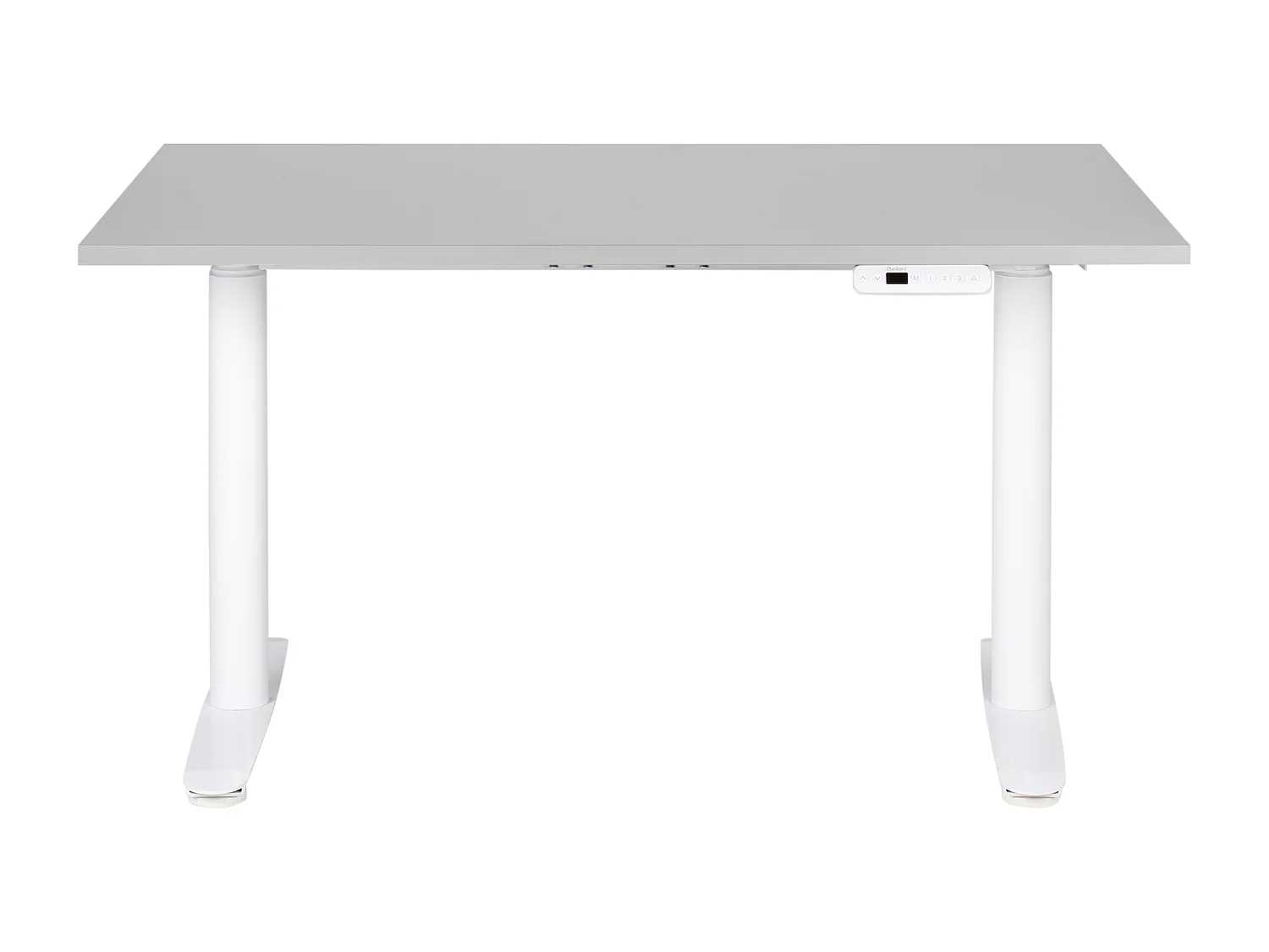 Scrivania regolabile elettricamente grigio e bianco 120 x 72 cm DESTINAS