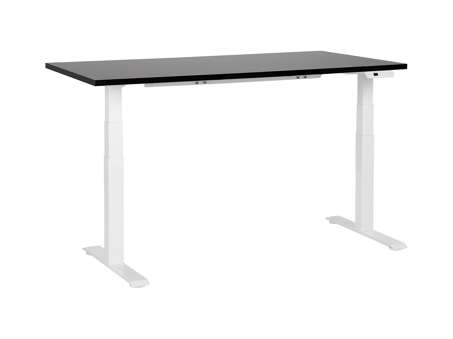 Bureau réglable en hauteur électriquement DESTINES Noir/blanc 160 cm 72 cm