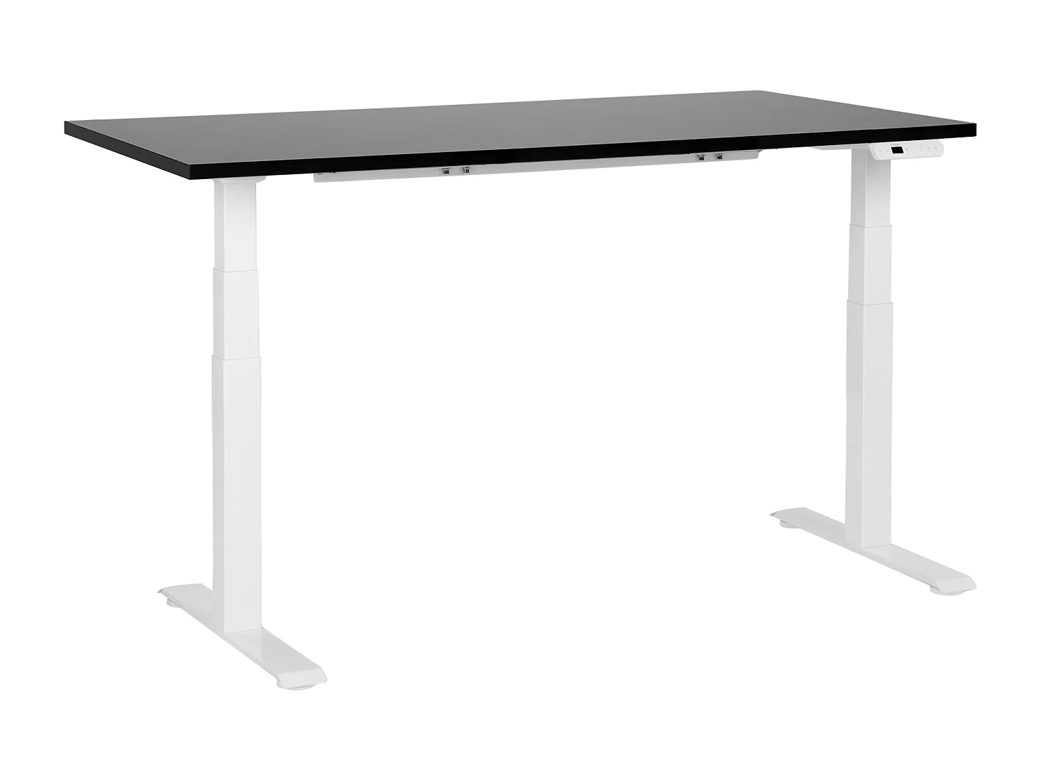 Secretária elevatória eletricamente ajustável preta e branca 160 x 72 cm DESTINES