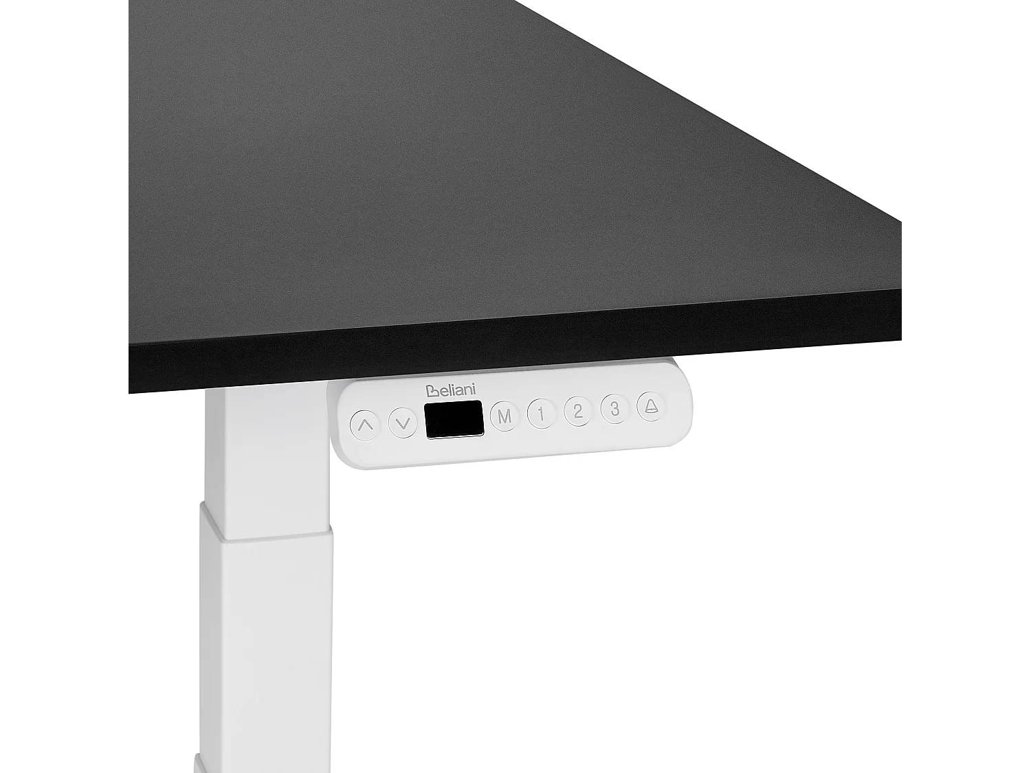 Bureau réglable en hauteur électriquement DESTINES Noir/blanc 160 cm 72 cm