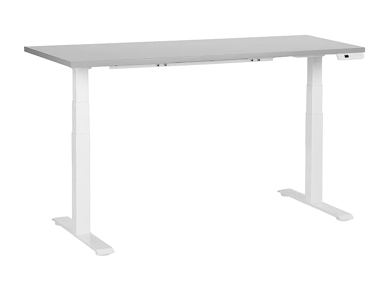 Bureau elektrisch verstelbaar grijs/wit 160 x 72 cm DESTINES