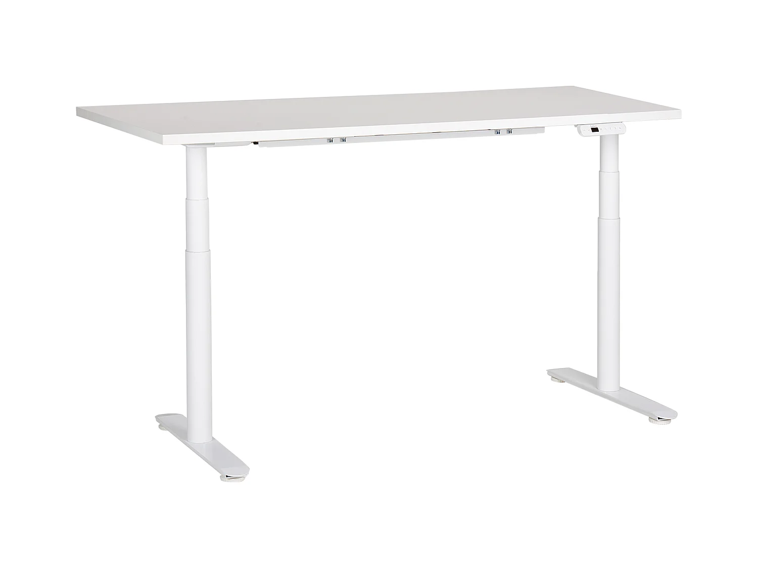 Elektrisch höhenverstellbarer Schreibtisch USB weiß 160x72 cm DESTINAS