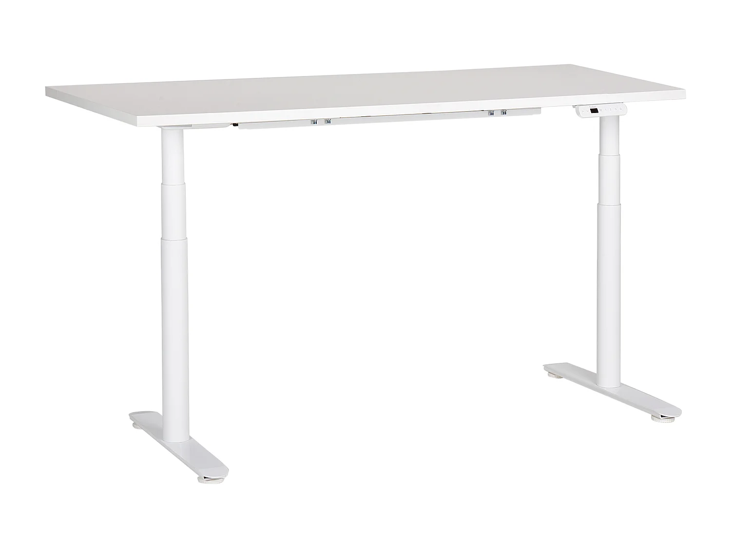 Elektrisch höhenverstellbarer Schreibtisch USB weiß 160x72 cm DESTINAS