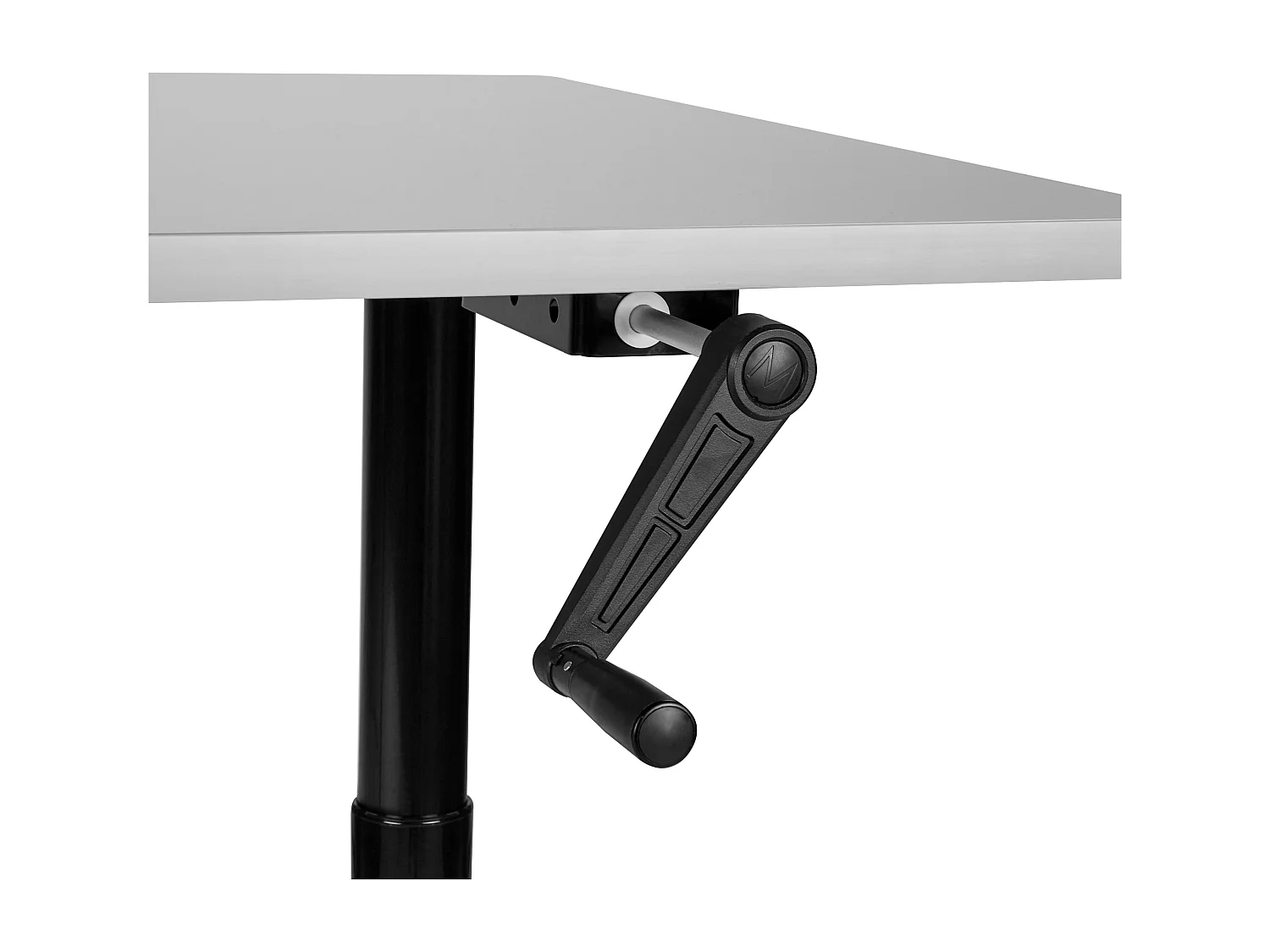 Bureau handmatig verstelbaar grijs/zwart 120 x 72 cm DESTINAS