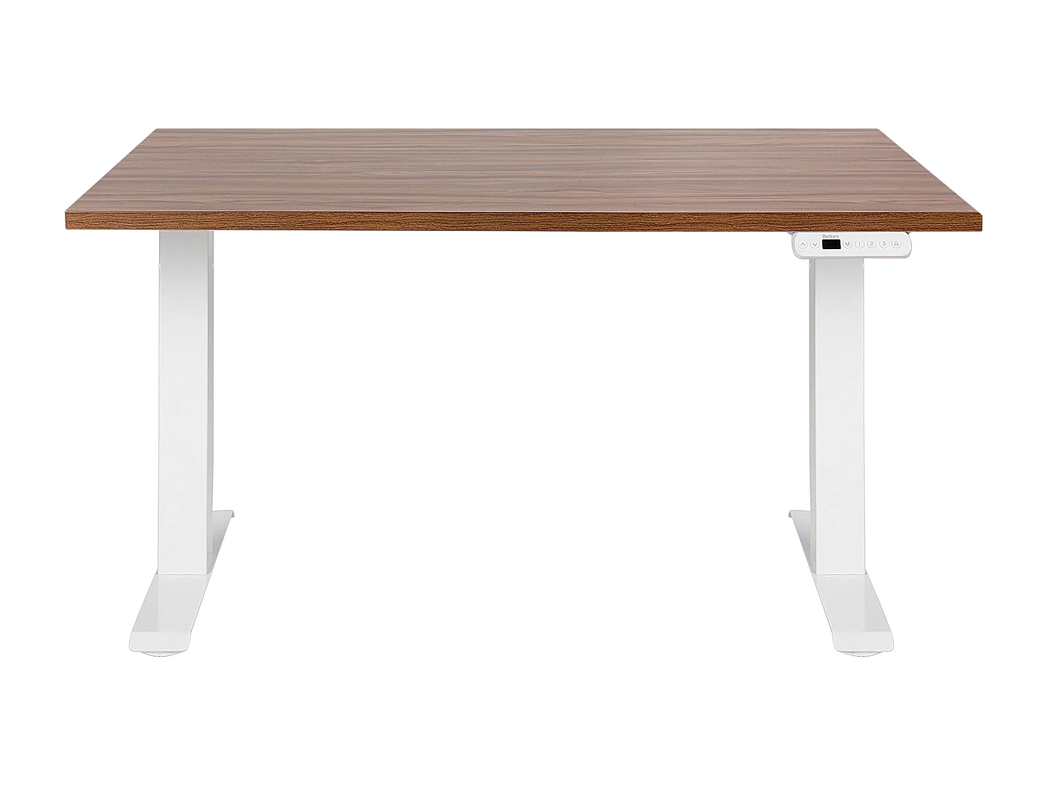 Bureau réglable en hauteur électriquement DESTINES Marron/blanc 120 cm 72 cm