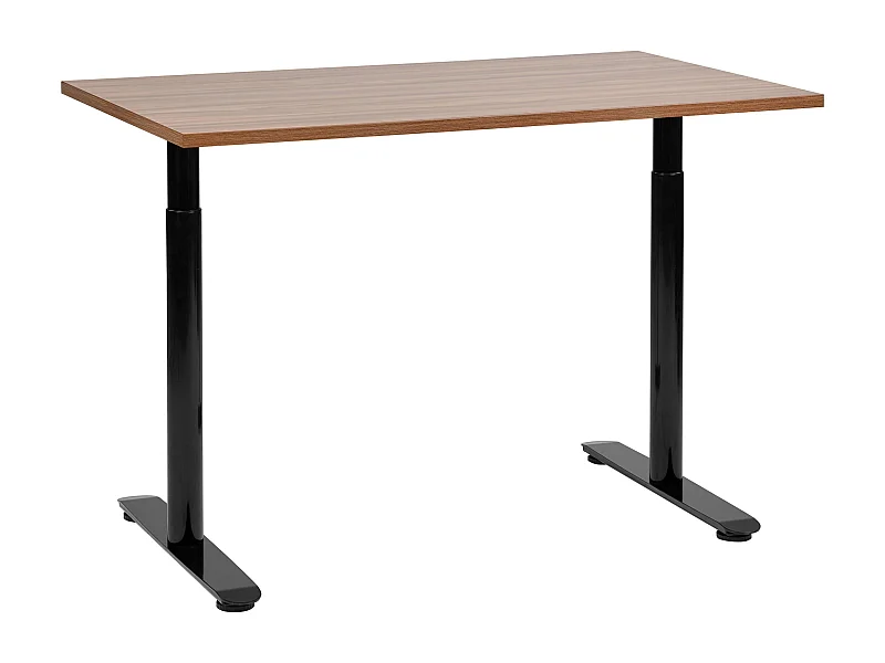 Scrivania regolabile legno scuro e nero 120 x 72 cm DESTINAS