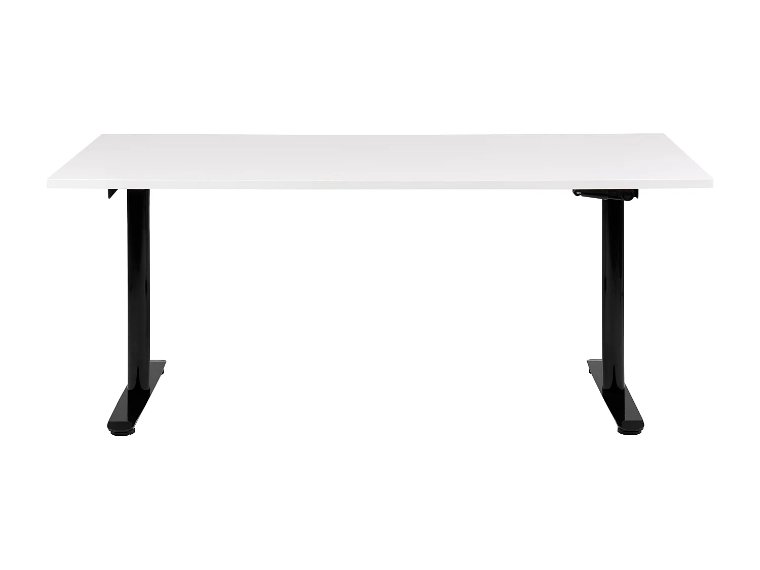 Bureau réglable en hauteur manuellement DESTINAS Blanc/noir 160 cm 72 cm