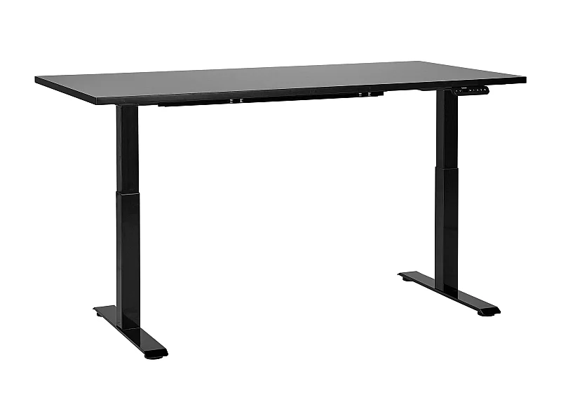 Biurko regulowane elektrycznie 160 x 72 cm czarne DESTINES
