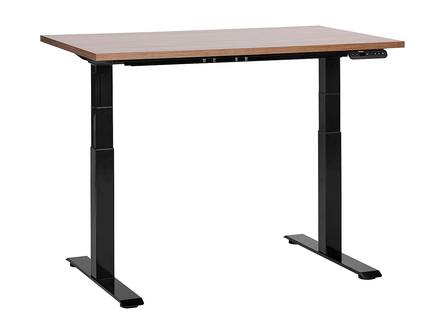 Biurko regulowane elektrycznie 120 x 72 cm ciemne drewno z czarnym DESTINES