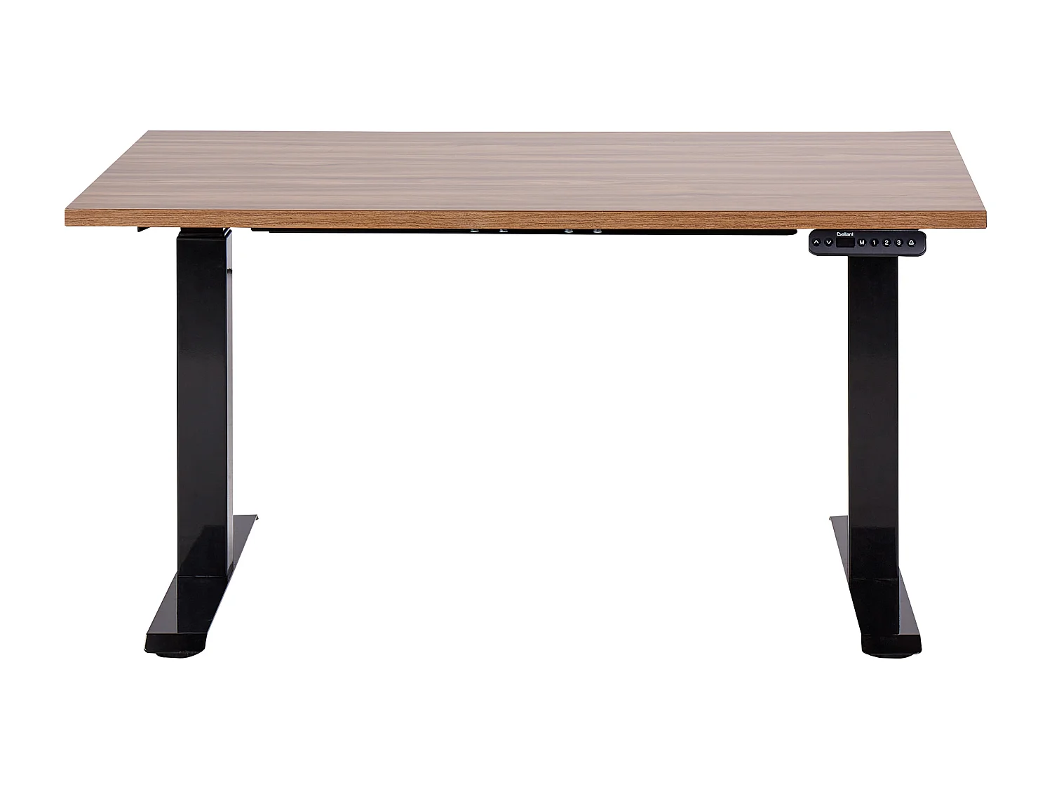 Biurko regulowane elektrycznie 120 x 72 cm ciemne drewno z czarnym DESTINES