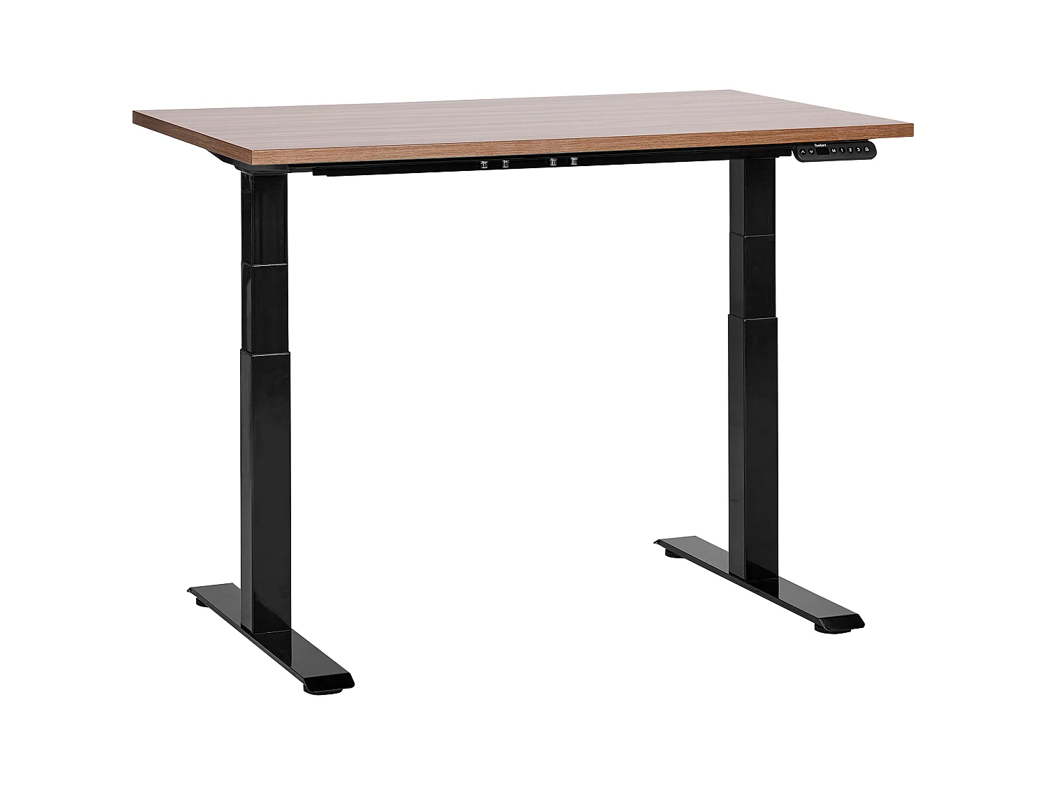 Bureau réglable en hauteur électriquement DESTINES Marron/noir 120 cm 72 cm
