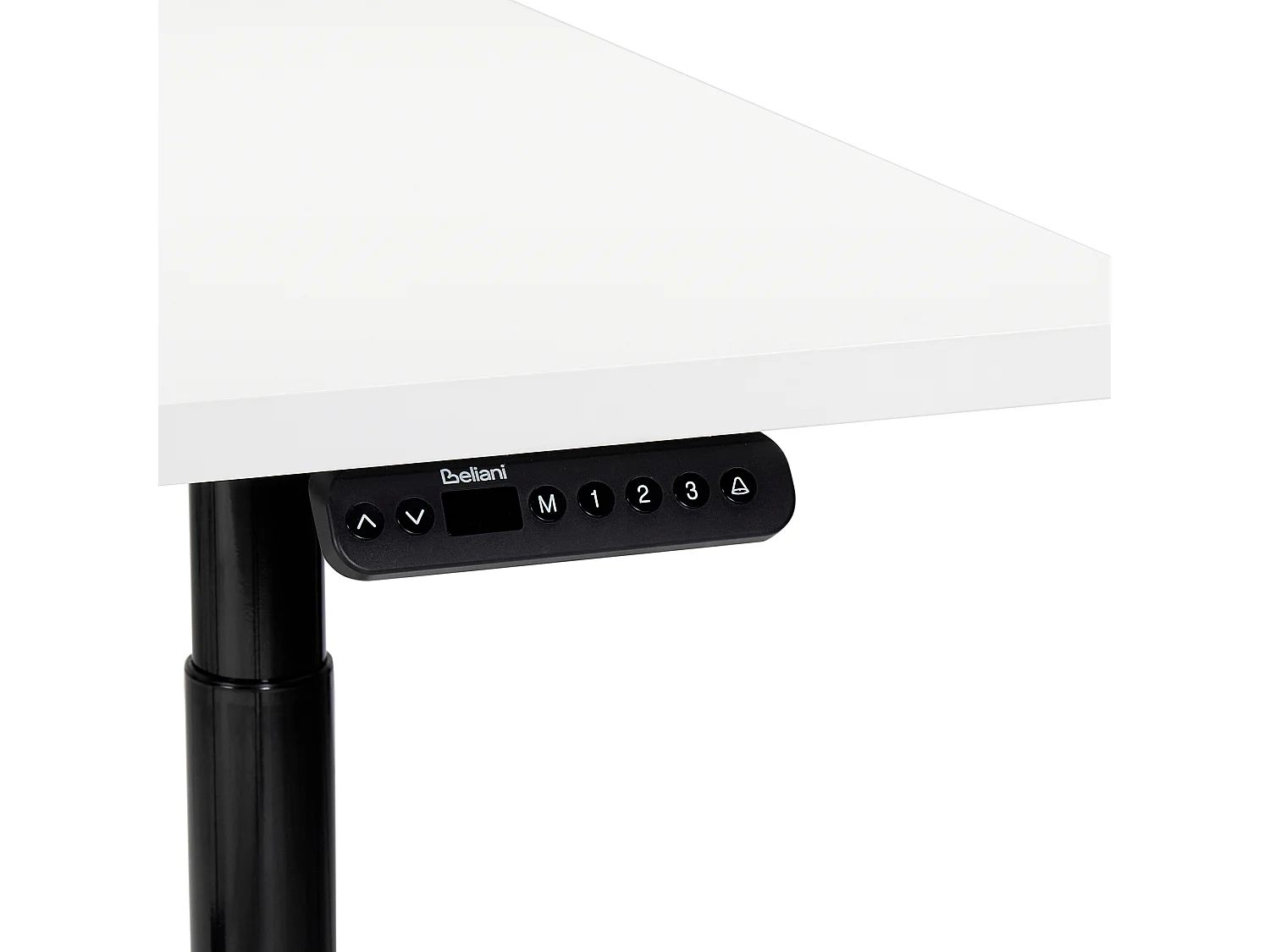 Bureau réglable en hauteur électriquement DESTINAS Blanc/noir 120 cm 72 cm