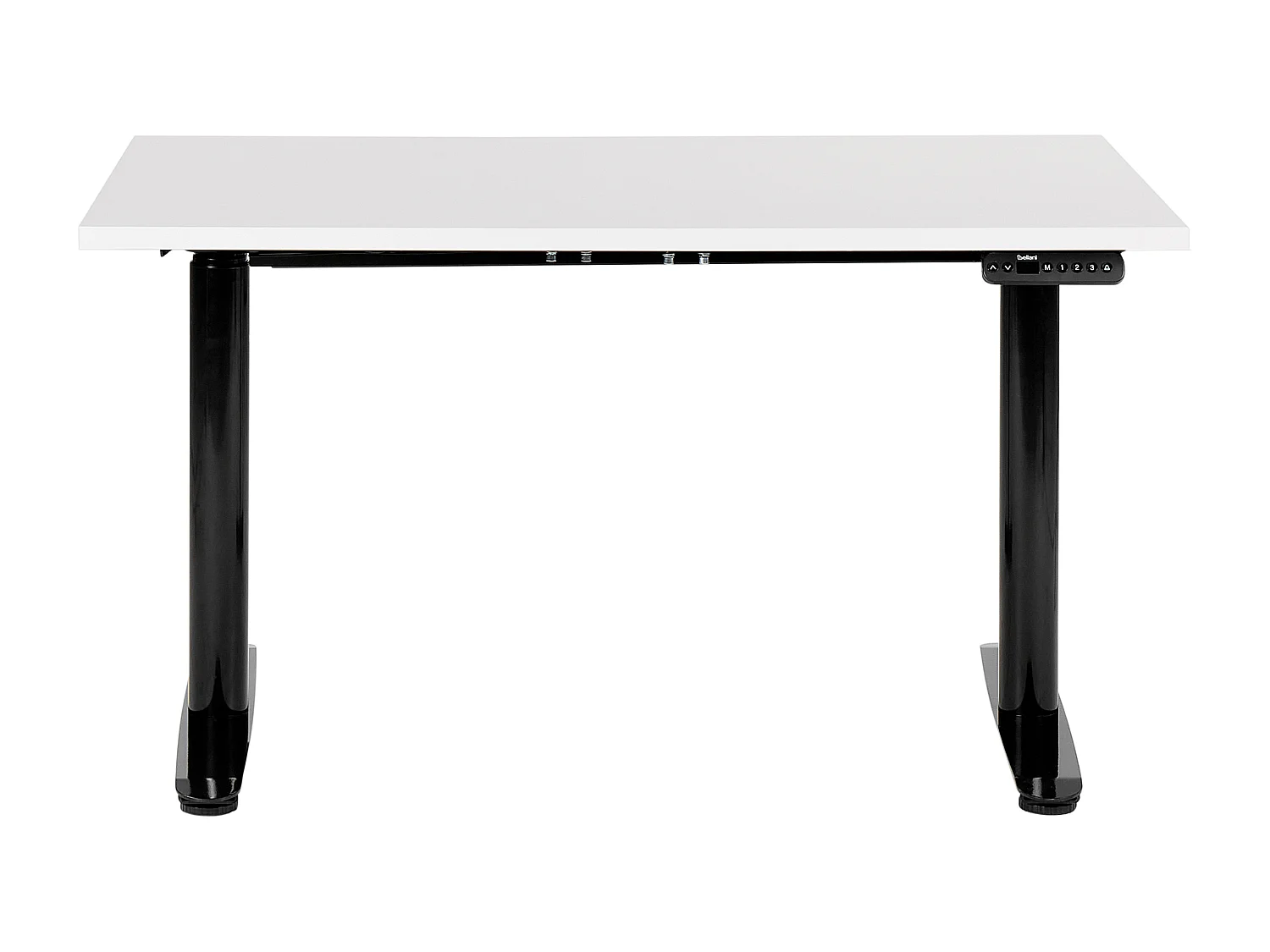 Bureau réglable en hauteur électriquement DESTINAS Blanc/noir 120 cm 72 cm