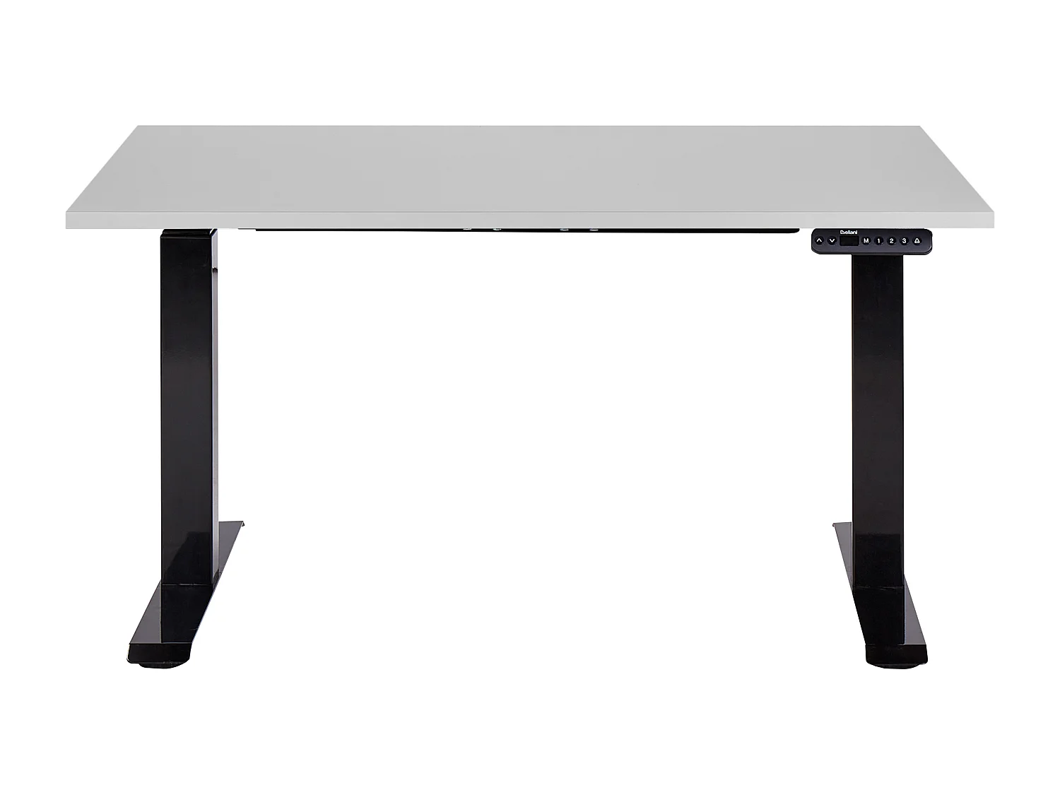 Biurko regulowane elektrycznie 120 x 72 cm szaro-czarne DESTINES